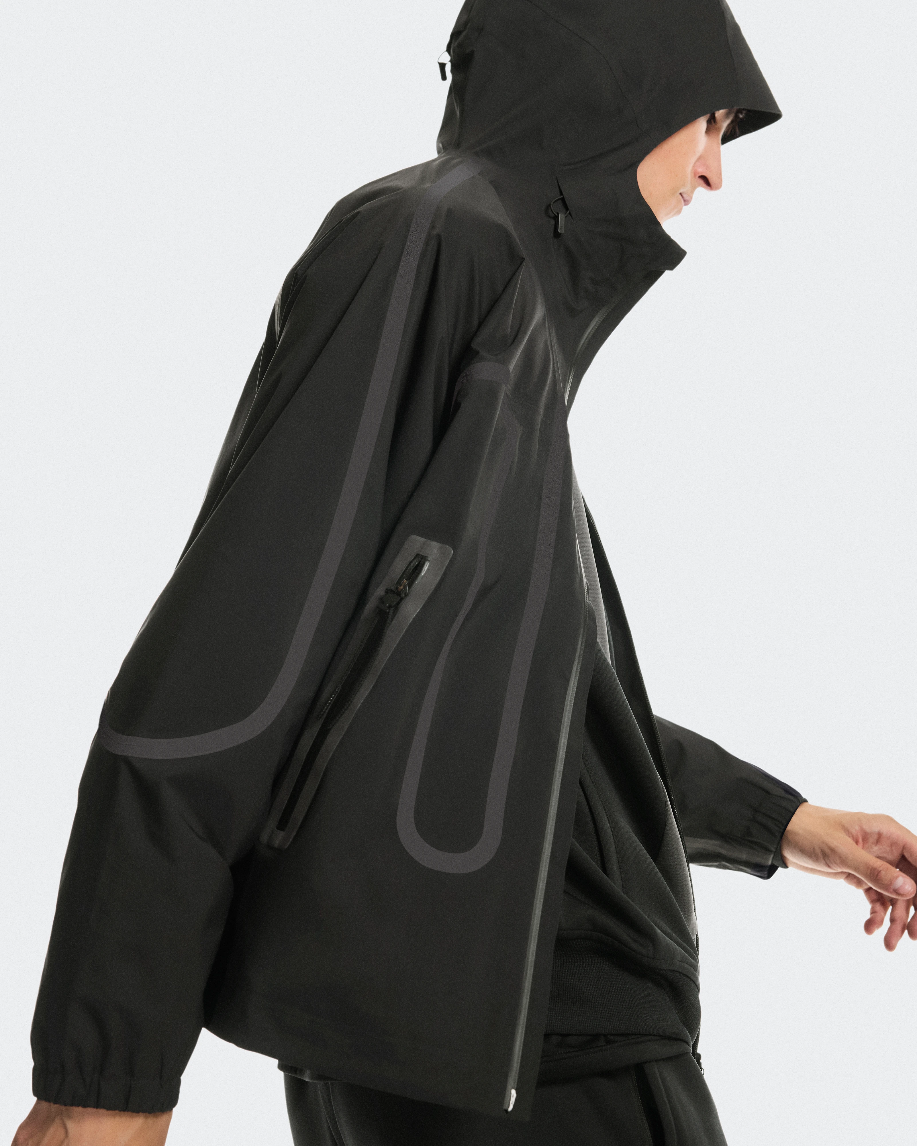 On Waterproof Jacket IKON Black Unisexe Vestes