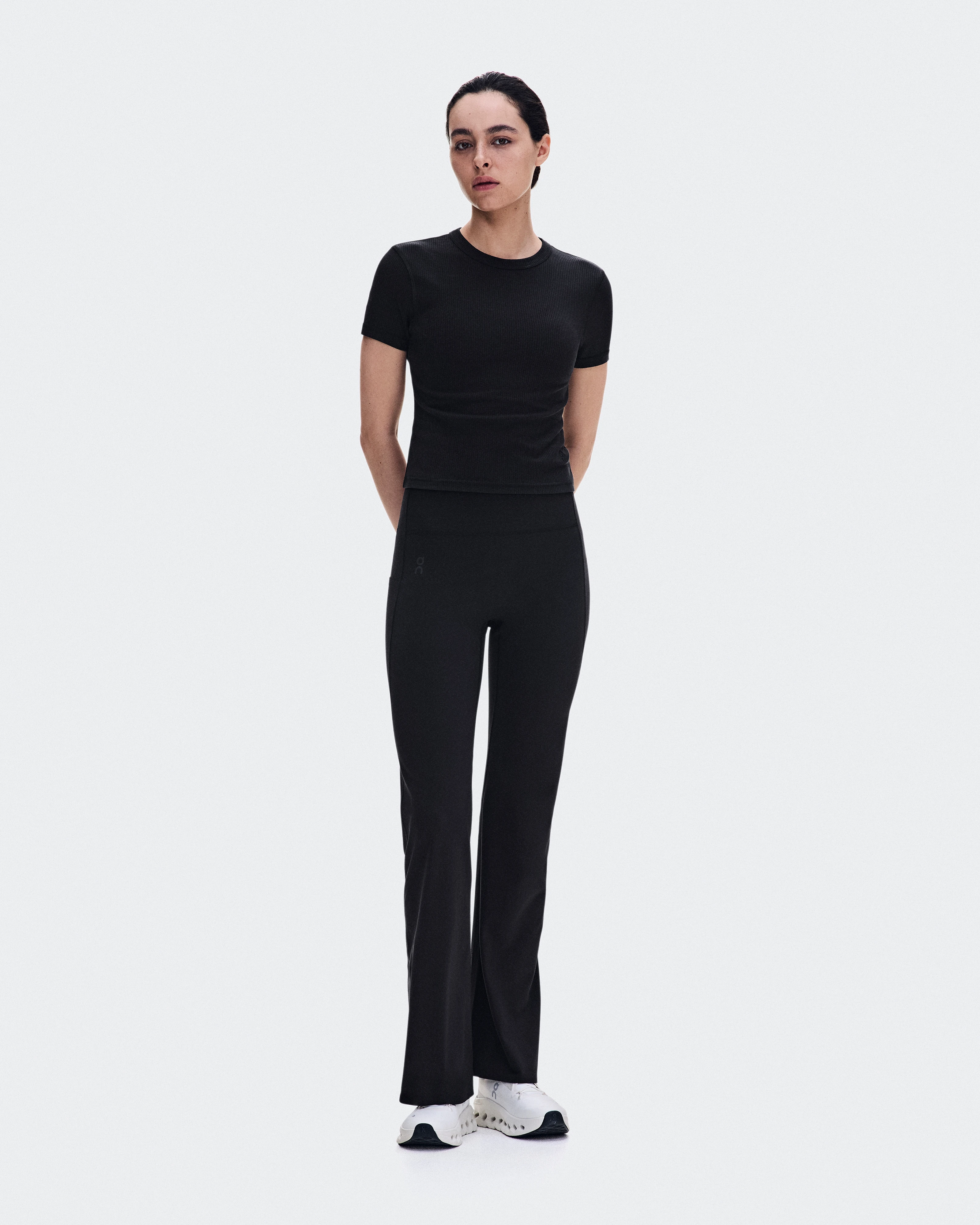 On All-Day Ribbed T-Shirt Black Femme Hauts et t-shirts