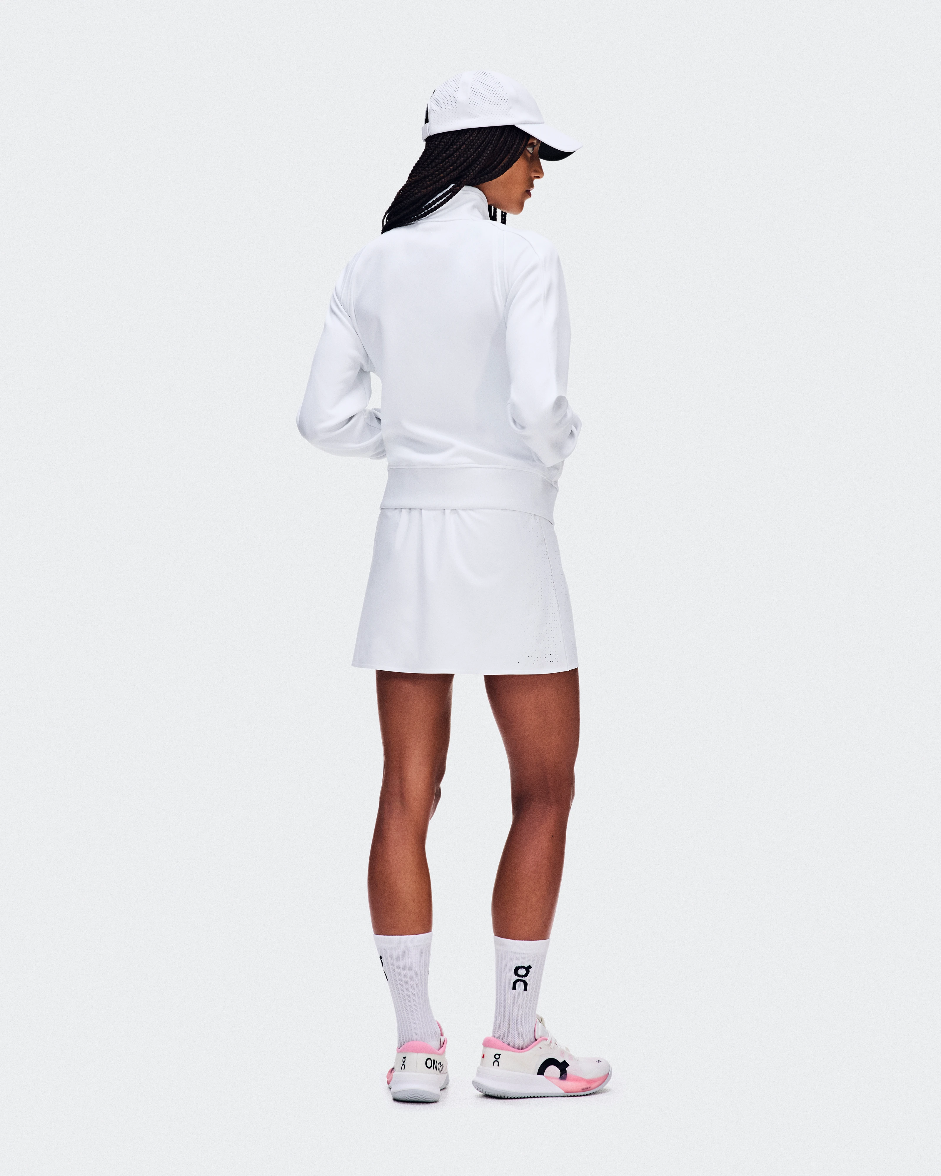 On Courtside Full Zip LDN White Femme