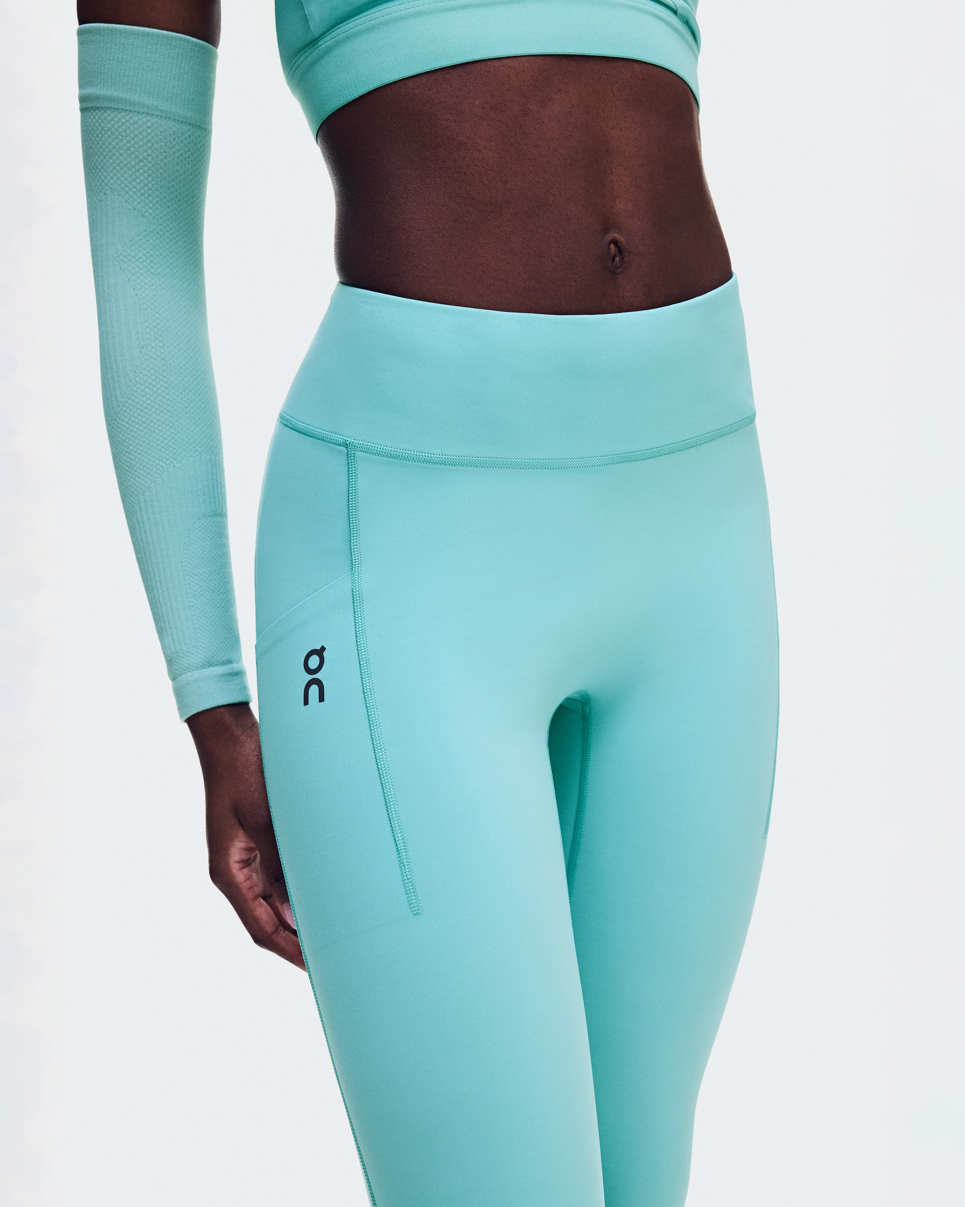 On Performance Tights 7/8 Aquamarine Femme Leggings
