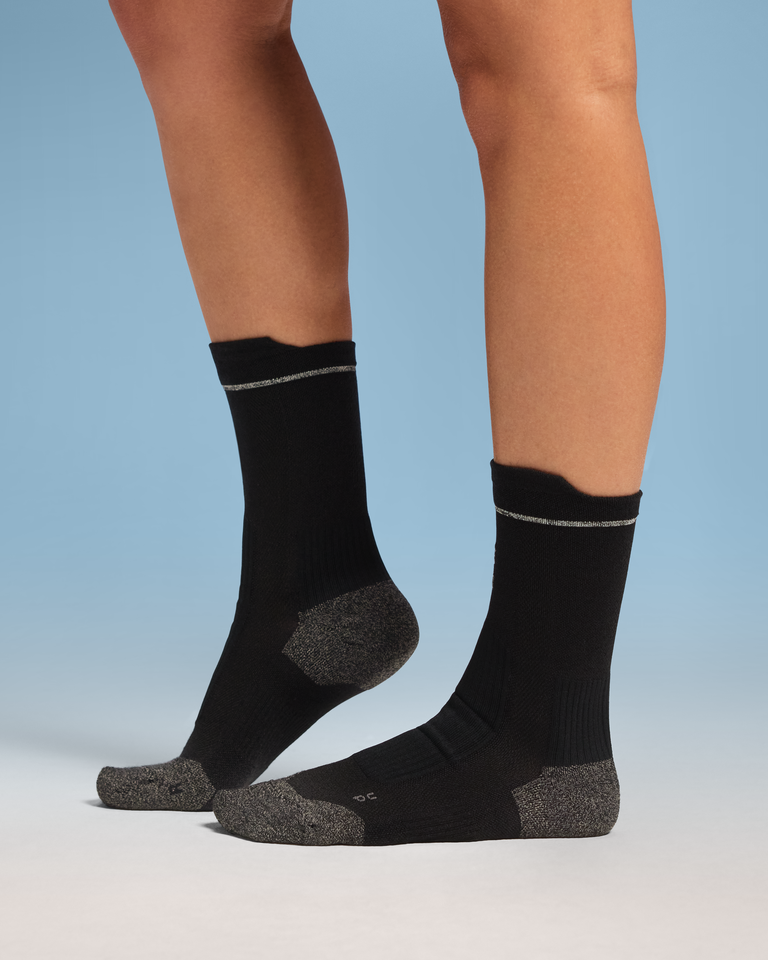 On Merino Ultra Sock Black Unisexe Chaussettes