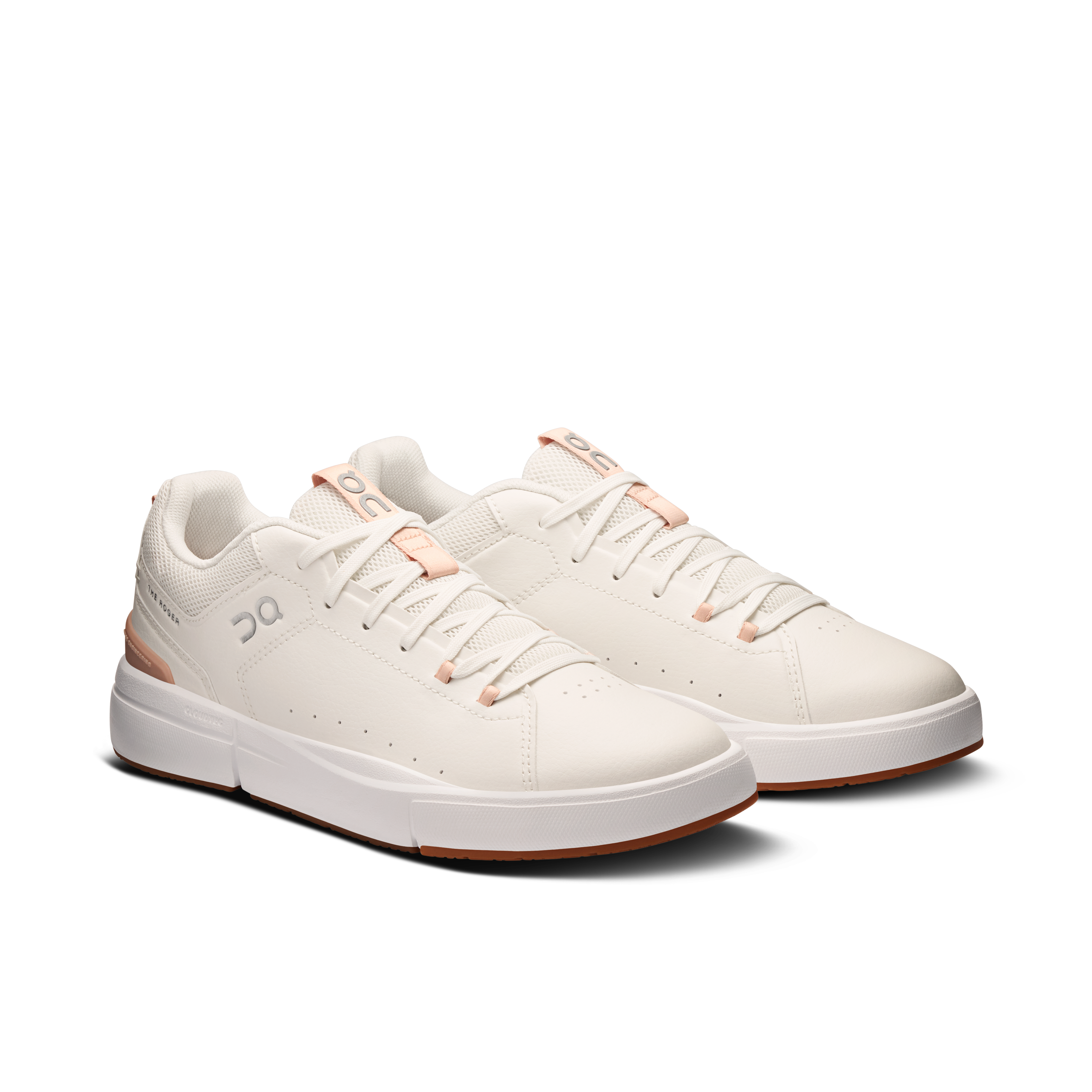 On THE ROGER Youth Ivory & Rosehip Ados Tennis Chaussures