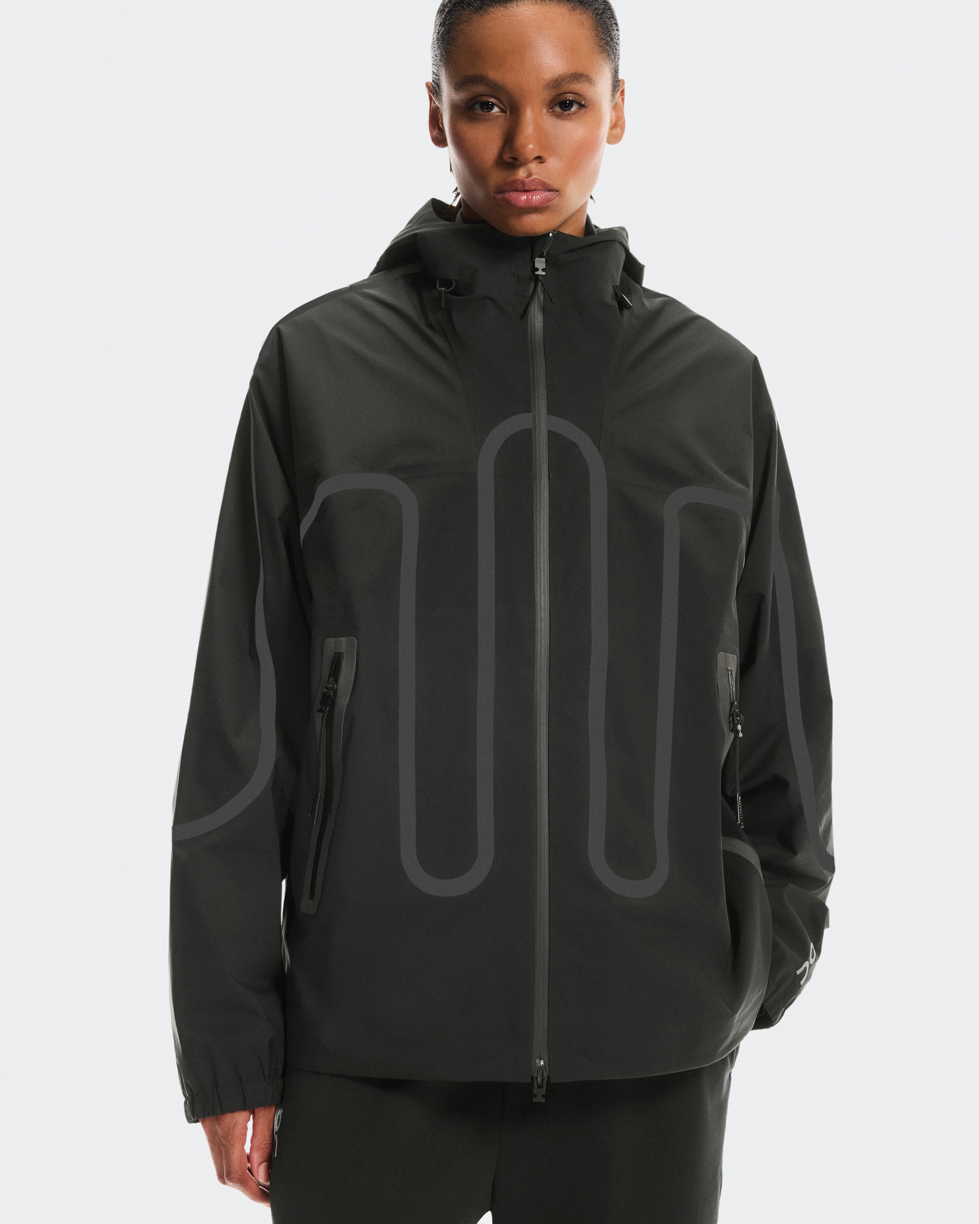 On Waterproof Jacket IKON Black Unisexe Vestes