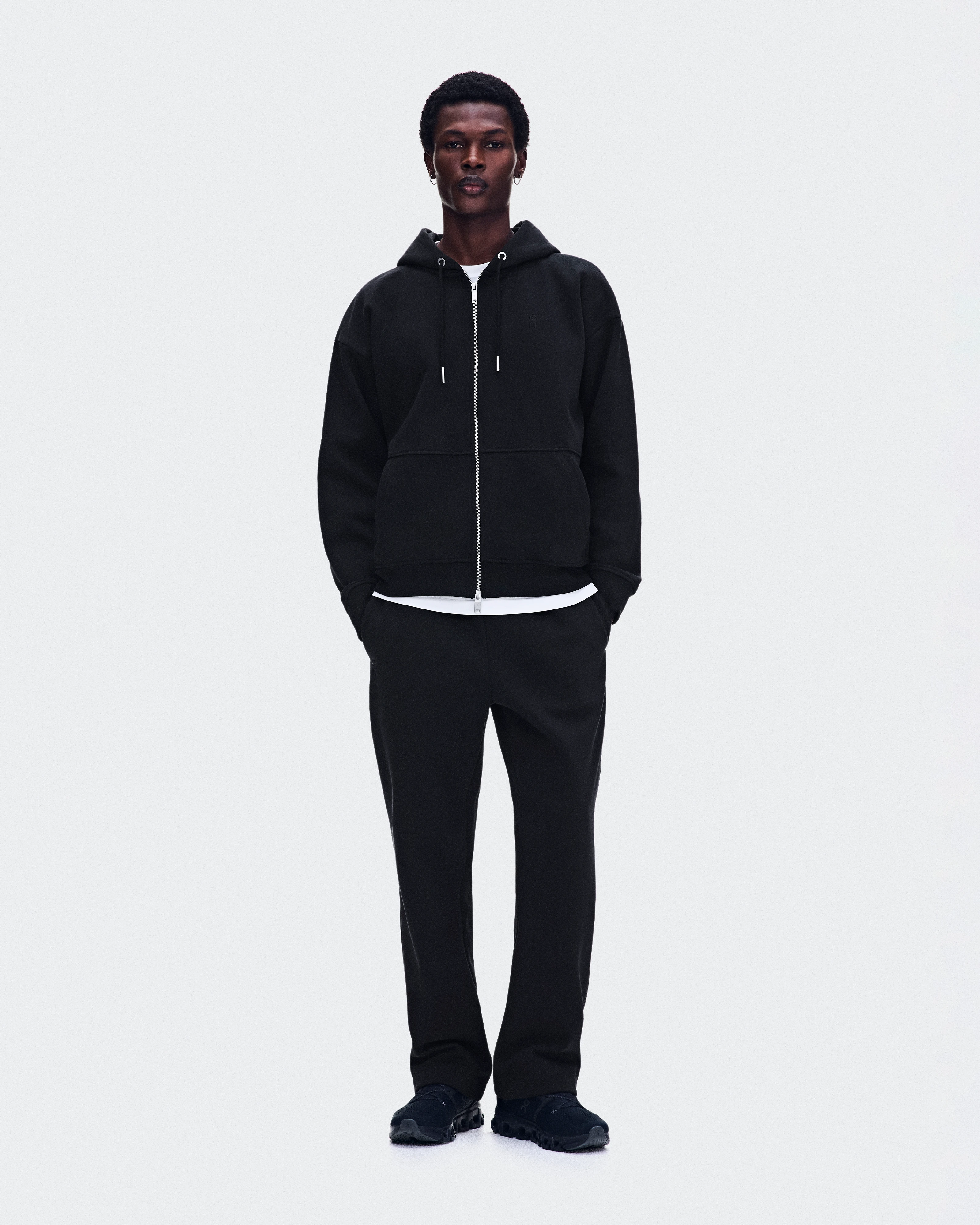 On Club Collective Full Zip Hoodie Black Homme Sweats à capuche et sweats