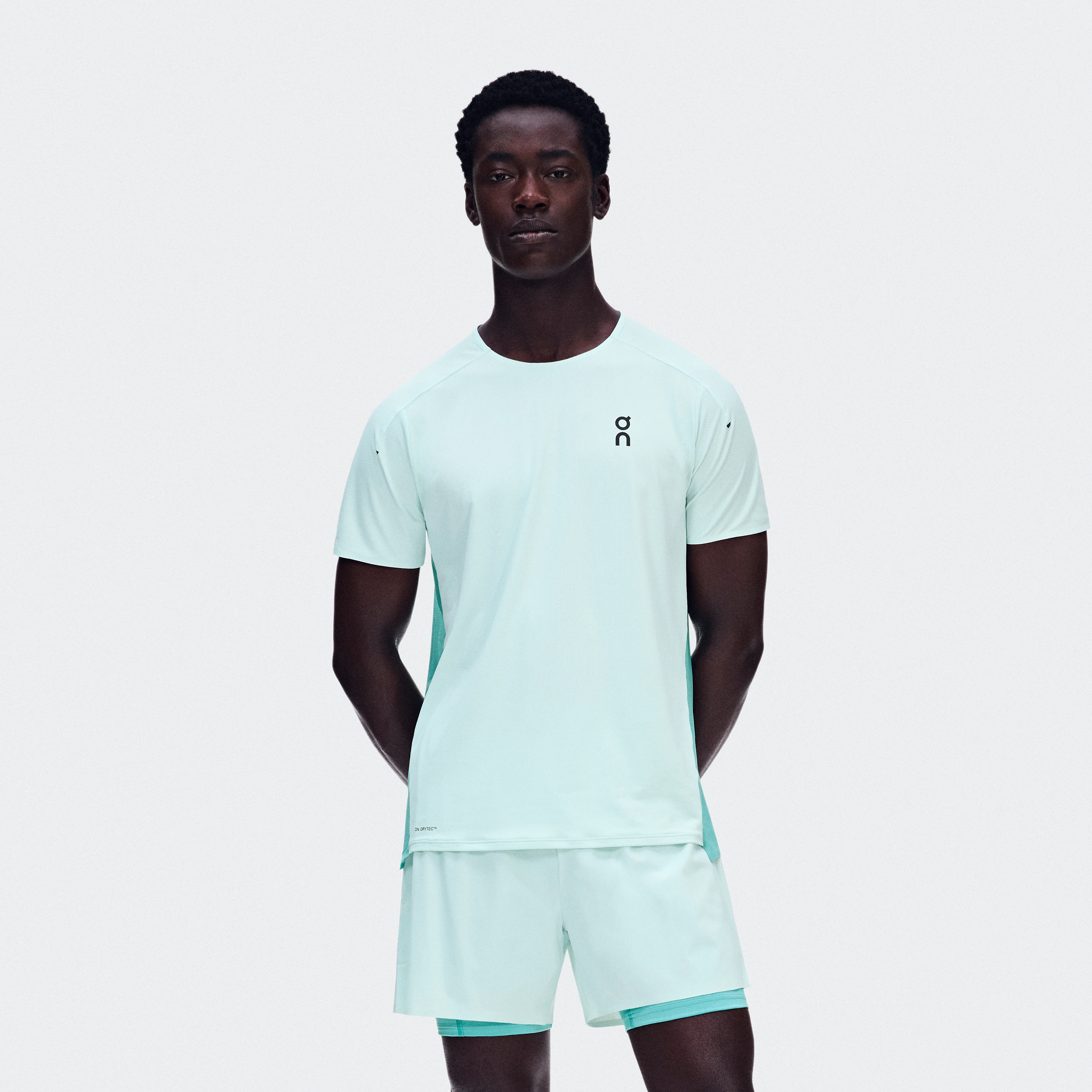 On Performance-T Flurry & Aquamarine Homme – Running sur route, training par temps chaud Hauts et t-shirts