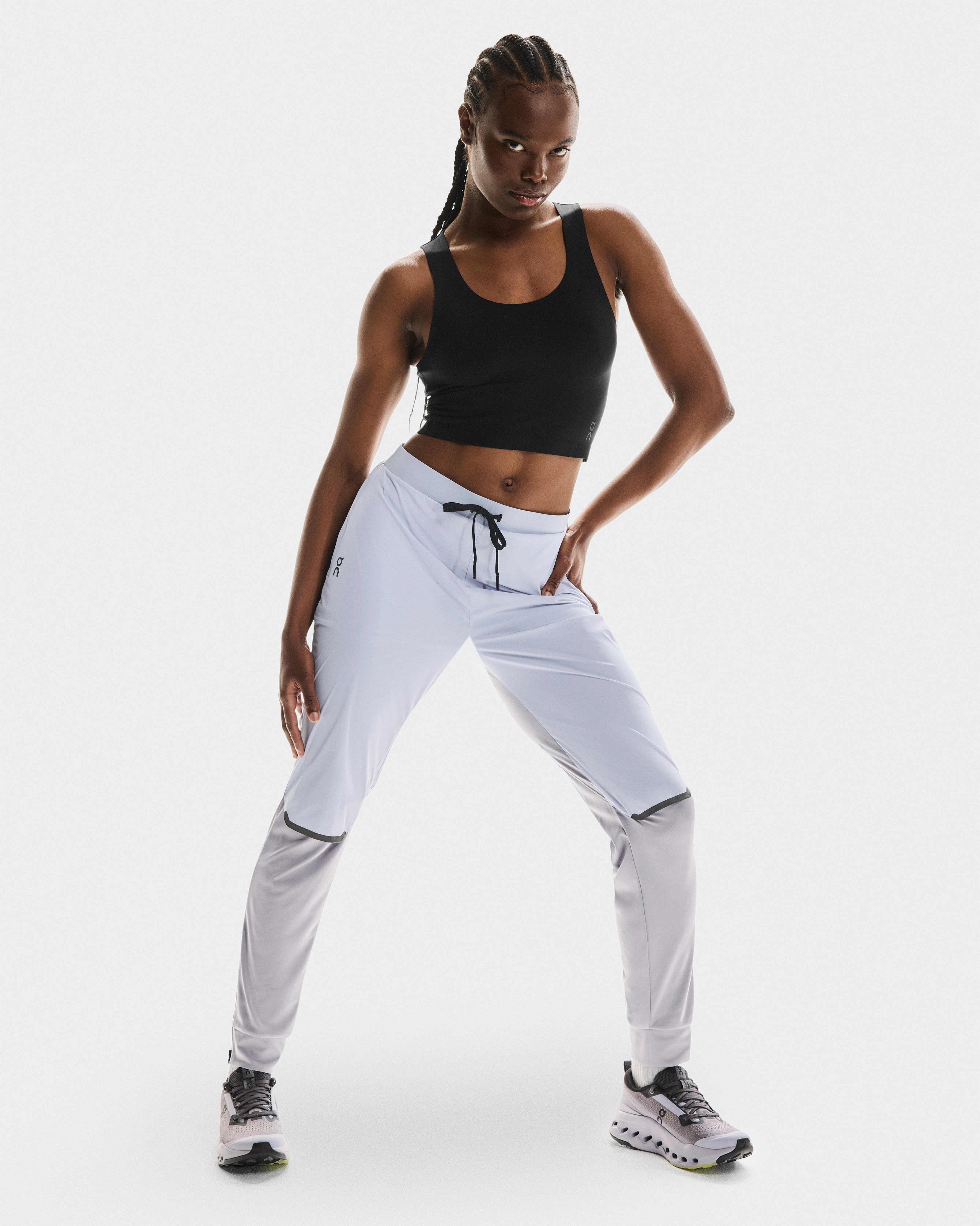 On Weather Pants Nimbus & Lilac Femme Pantalons