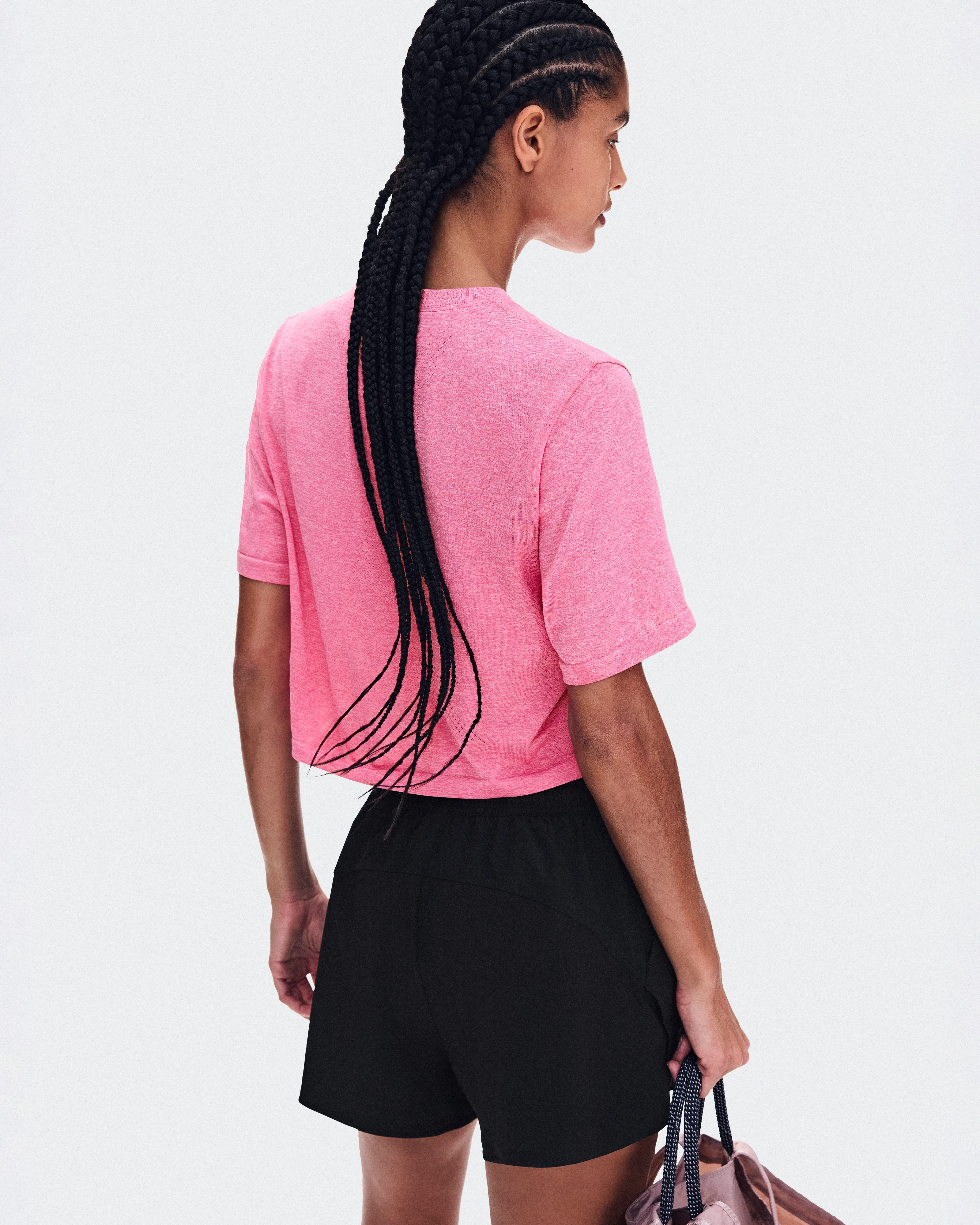 On Train Flex-T Crop Bubblegum Heather Femme Hauts et t-shirts