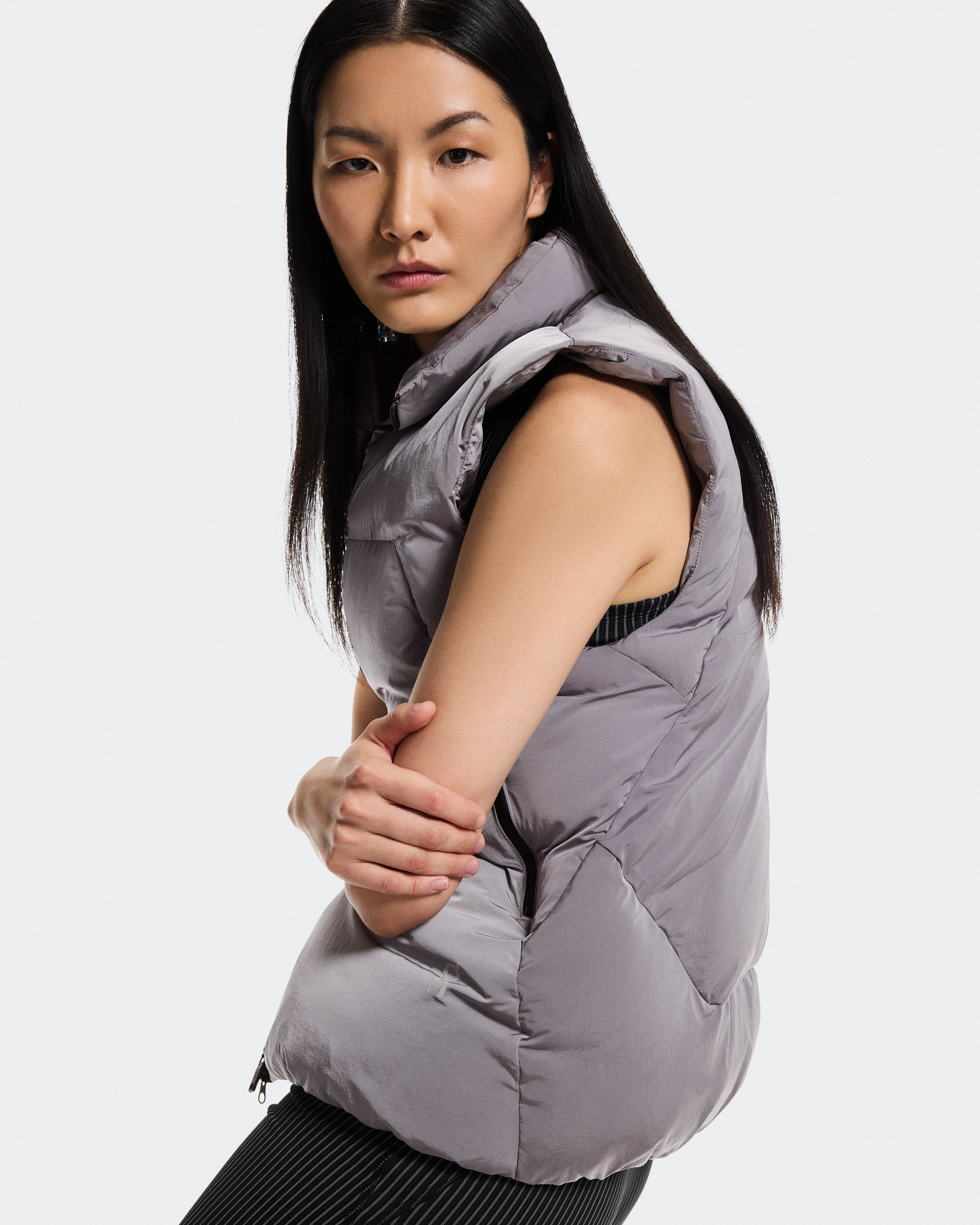 On All-Day Puffer Vest Lilac Femme Vestes