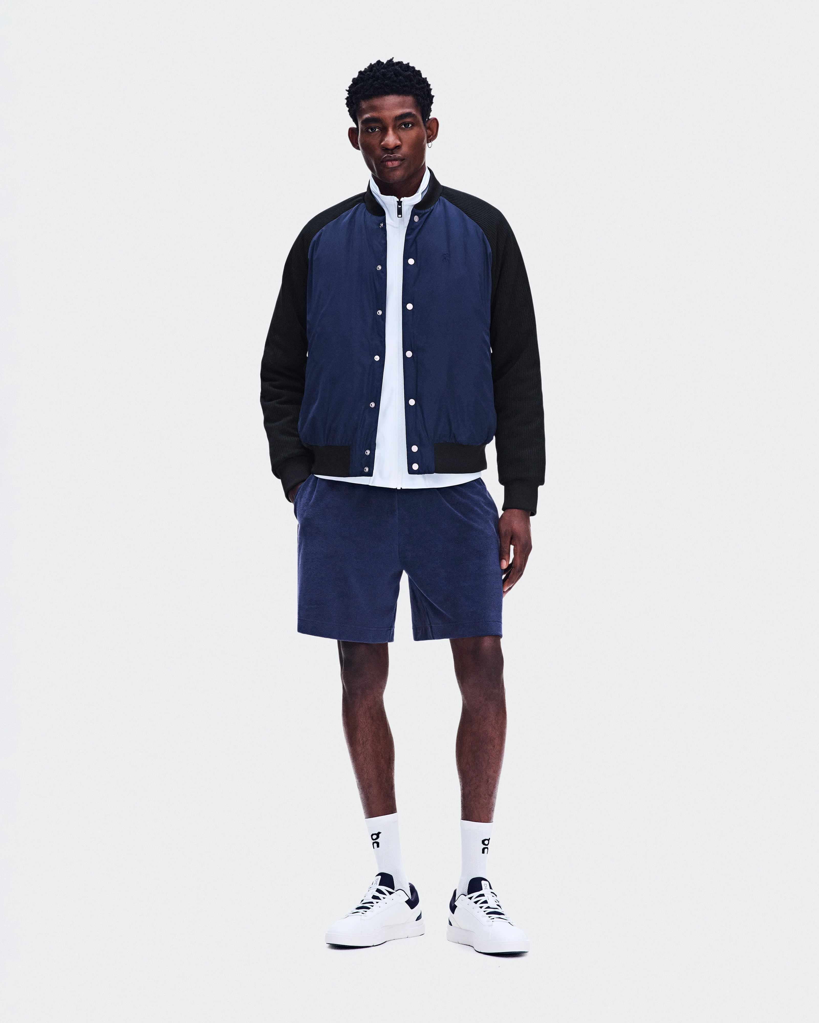 On Courtside Bomber Inkwell & Black Homme Vestes
