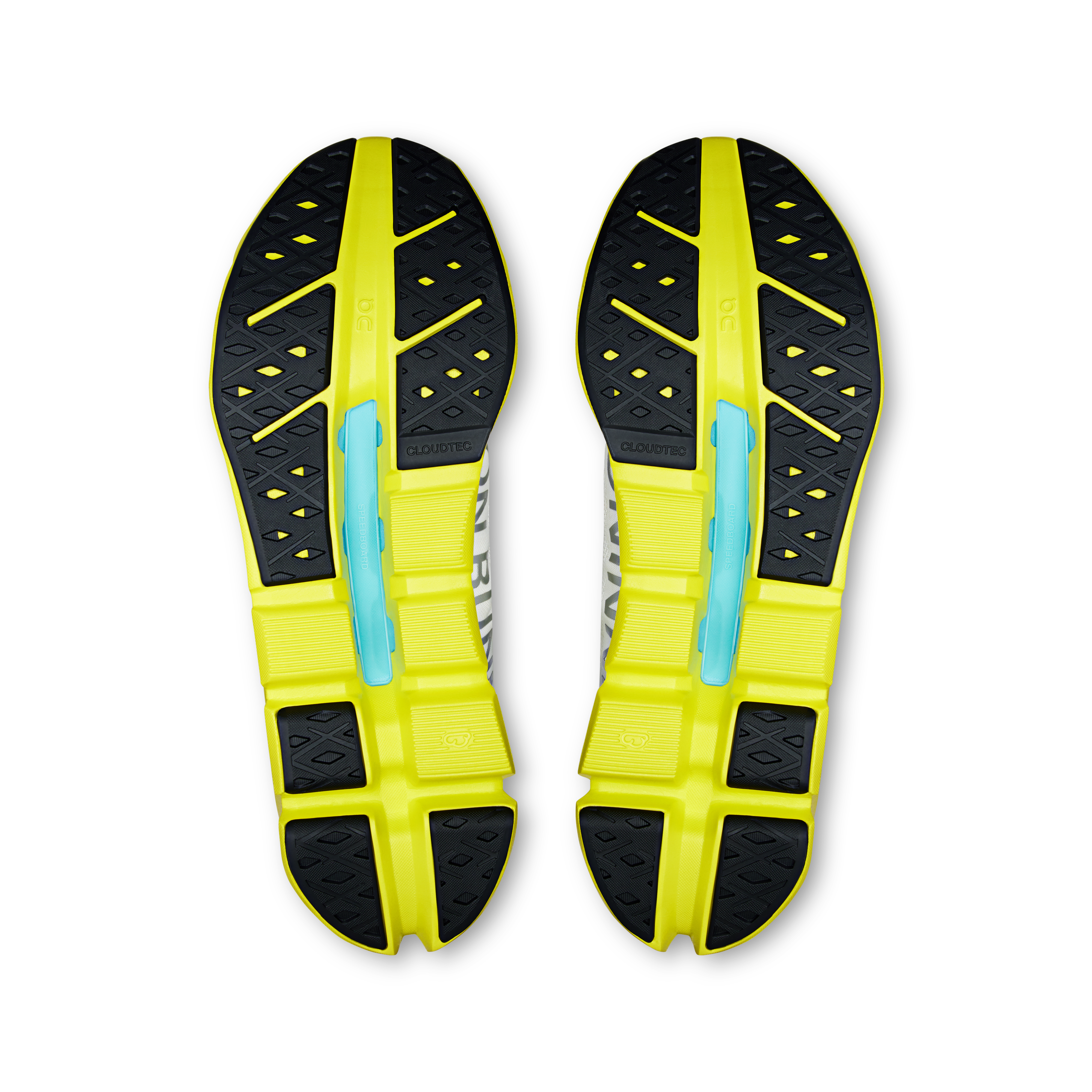 On Cloudflow 5 White & Lime Homme Running sur route Chaussures