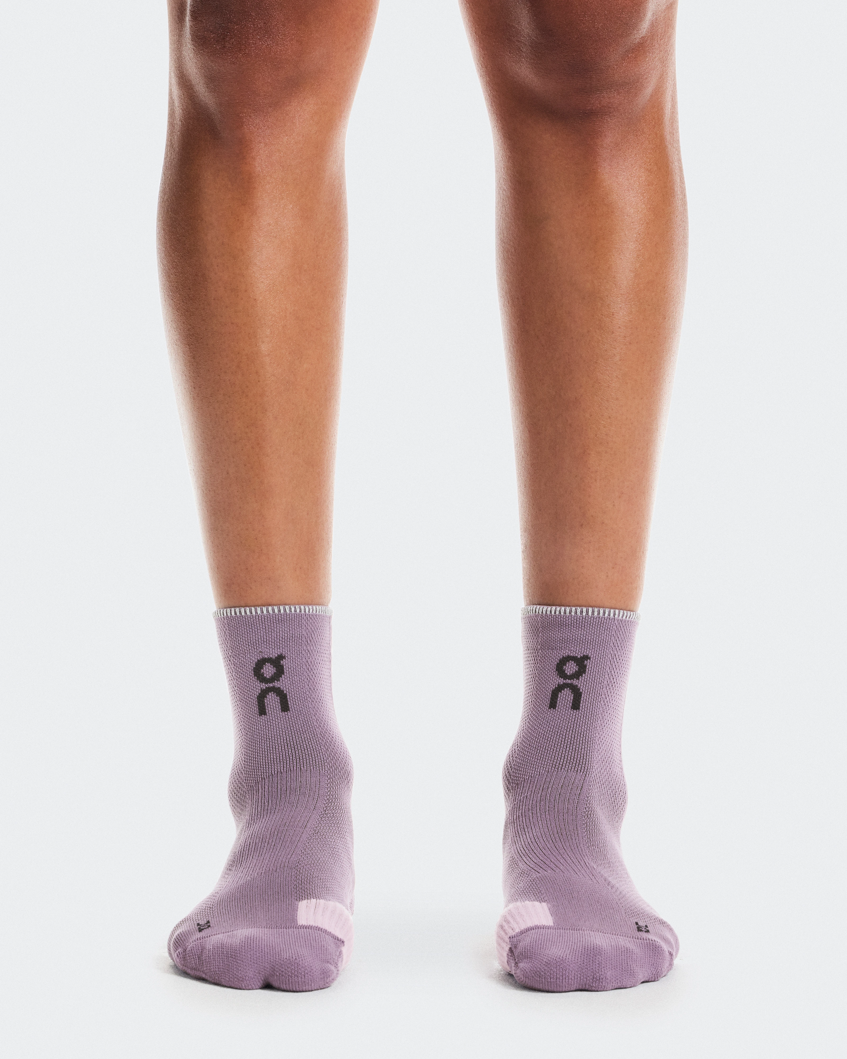 On Performance Run Sock Mid Dewberry & Sakura Unisexe Chaussettes
