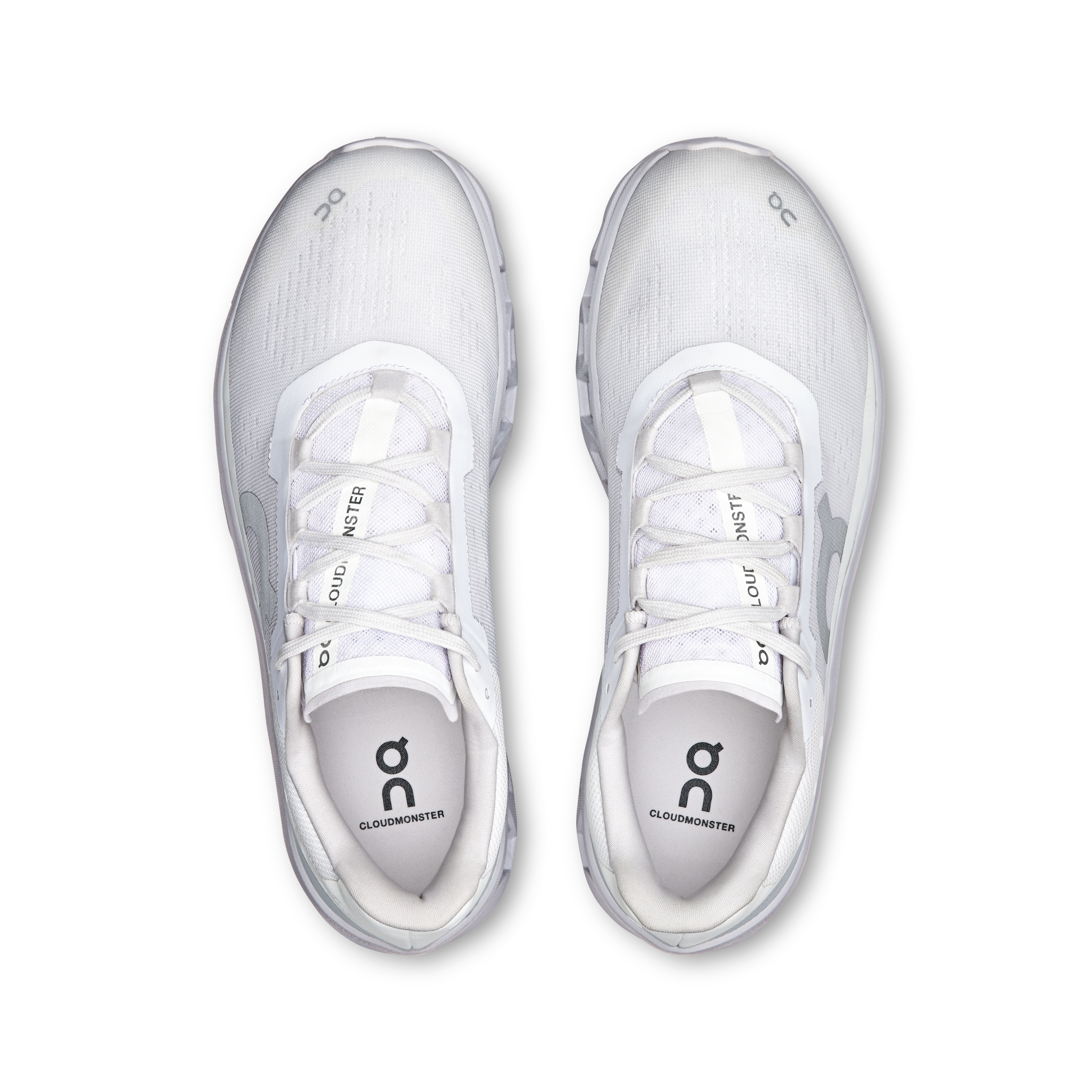On Cloudmonster White & Glacier Homme Running sur route Chaussures