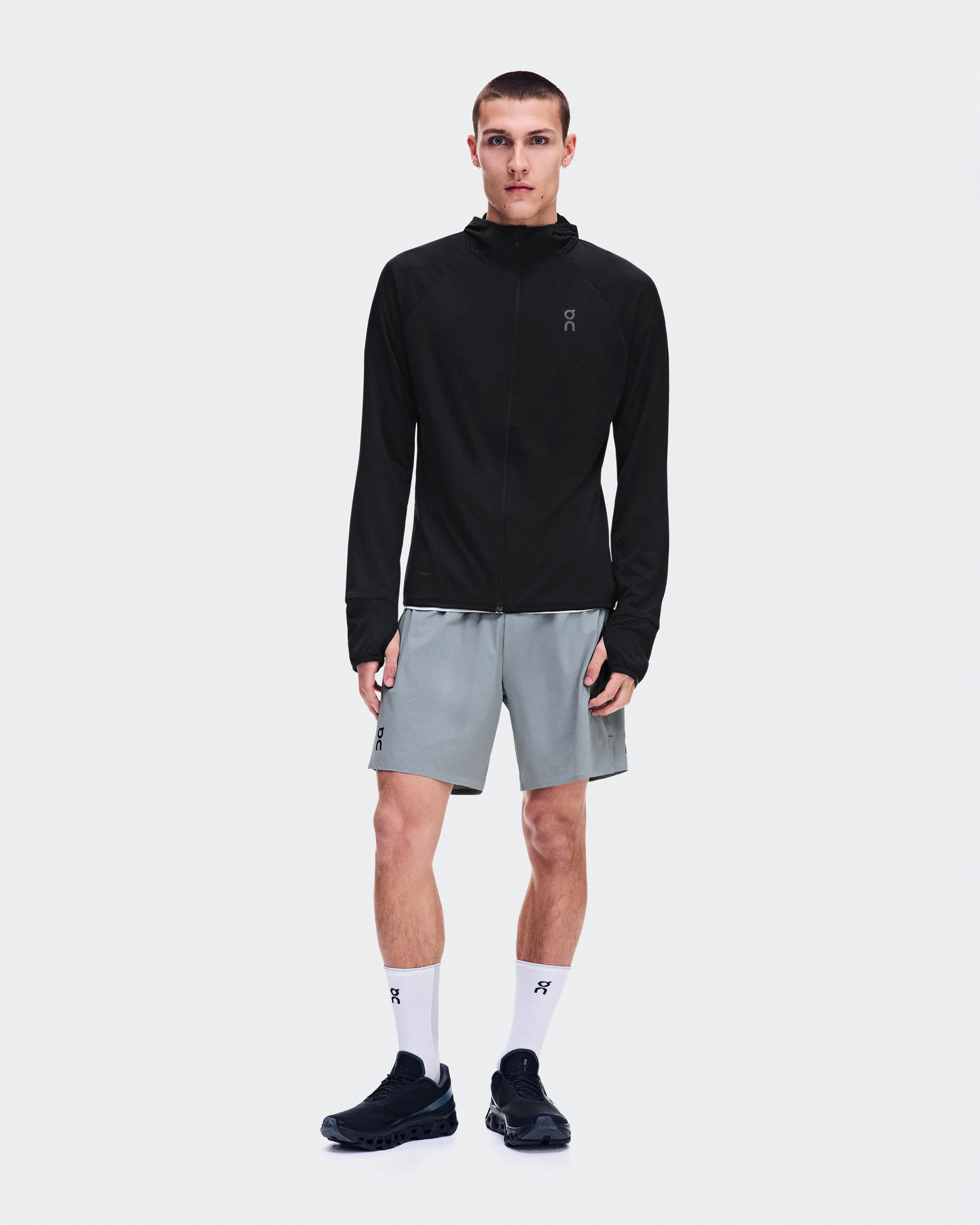 On Climate Zip Hoodie Black Homme Sweats à capuche et sweats