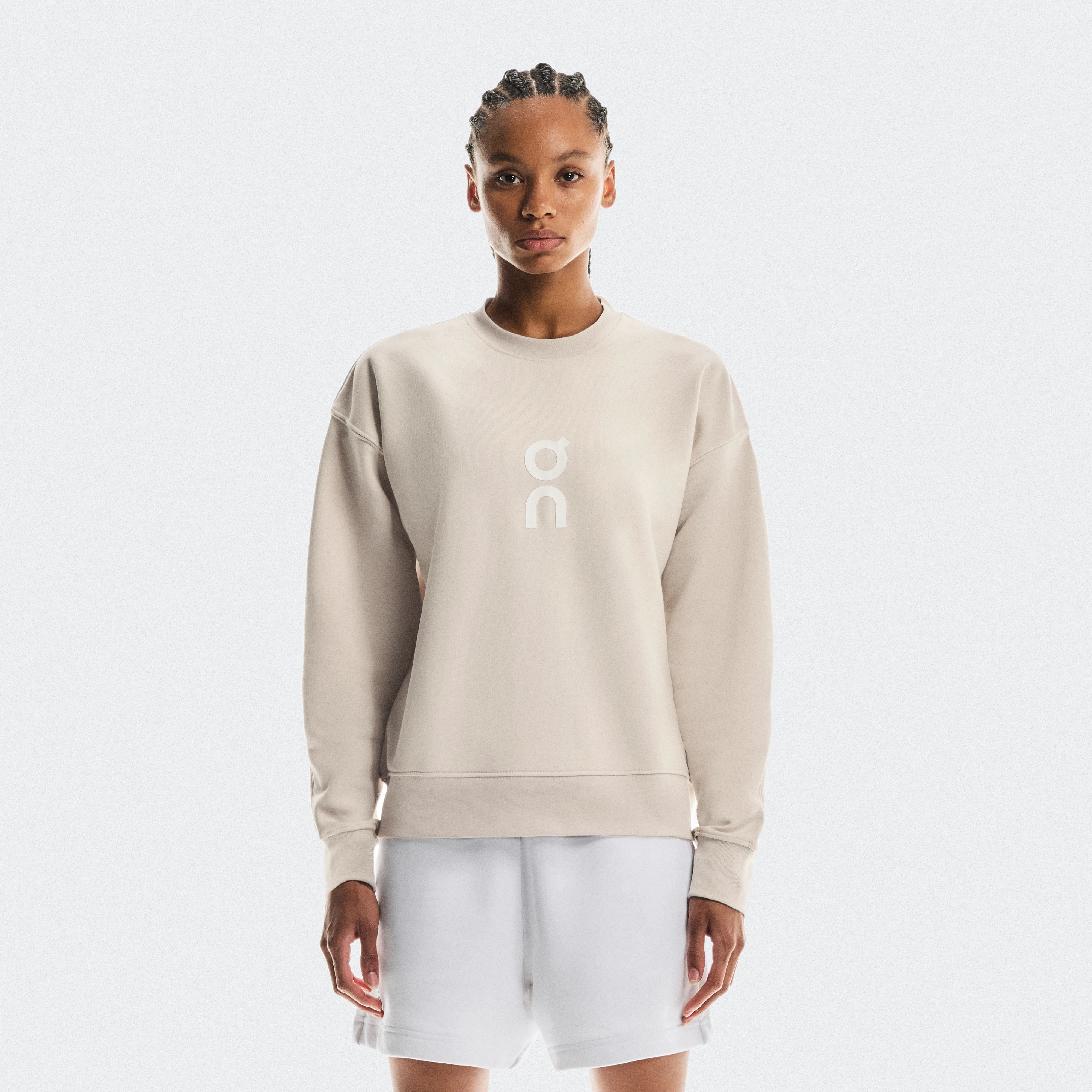 On Club Crew Graphic Silver Femme – Voyage, récupération, quotidien Sweats à capuche et sweats