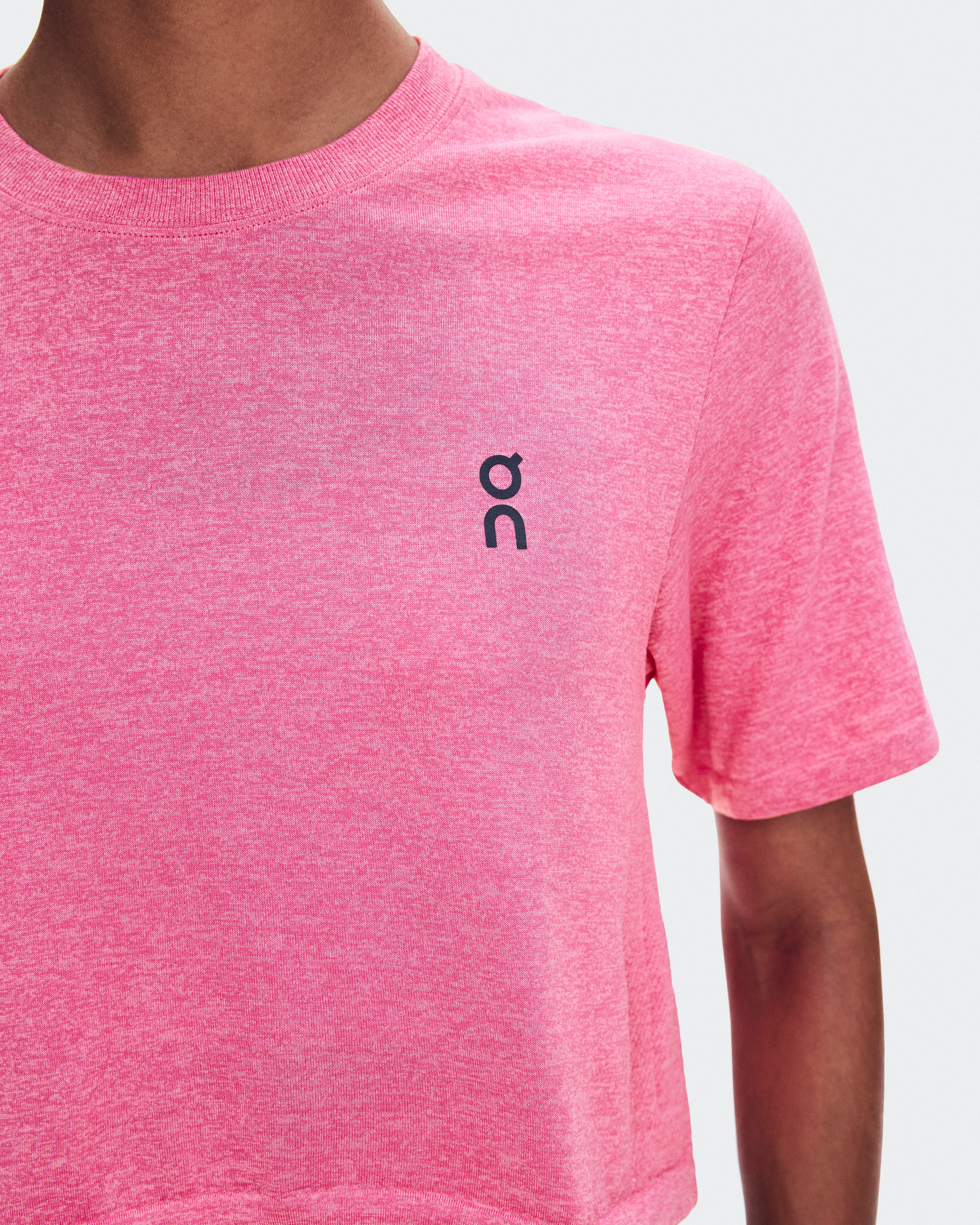 On Train Flex-T Crop Bubblegum Heather Femme Hauts et t-shirts