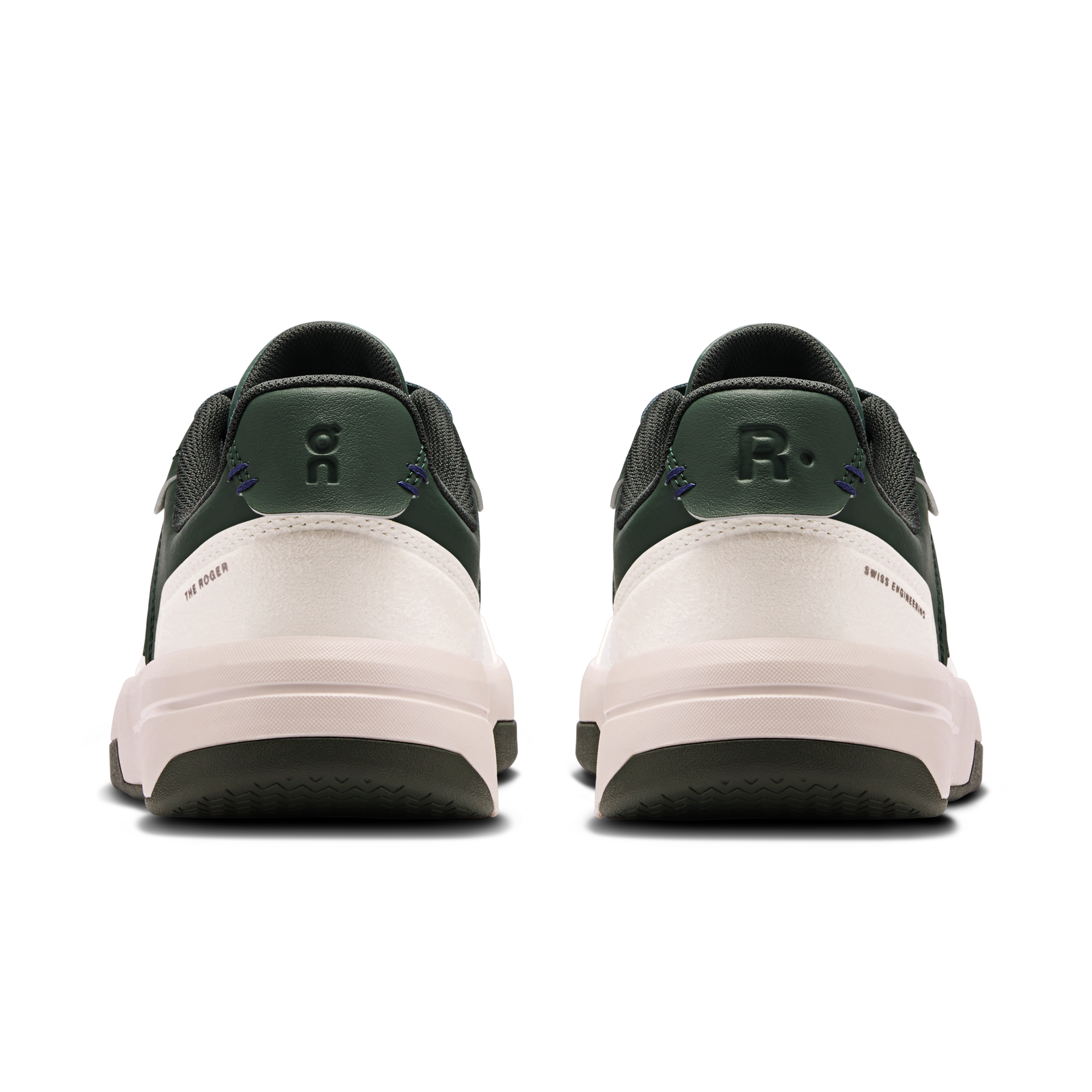 On THE ROGER Clubhouse White & Olive Femme Tennis Chaussures