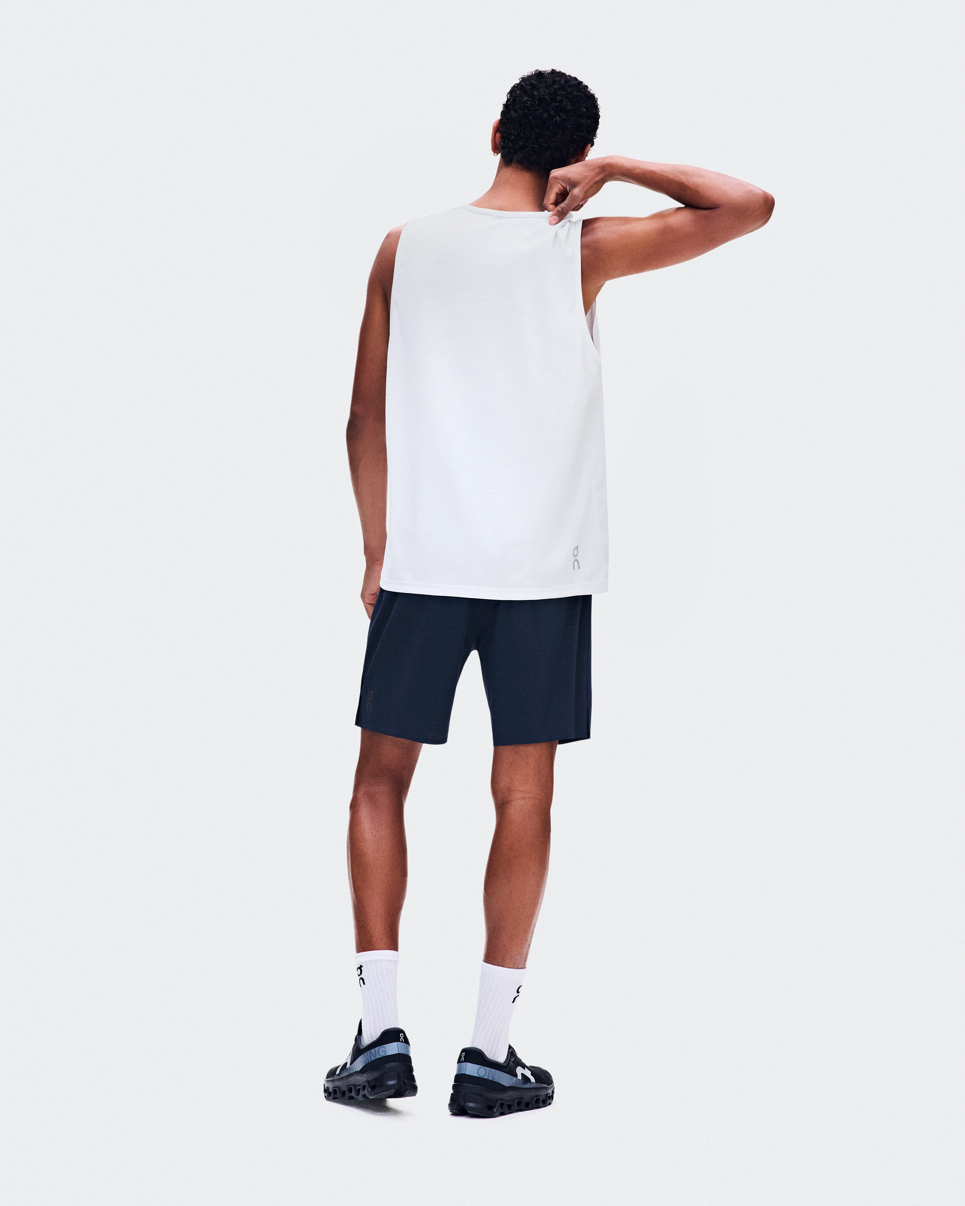 On On Run Tank White Homme Hauts et t-shirts