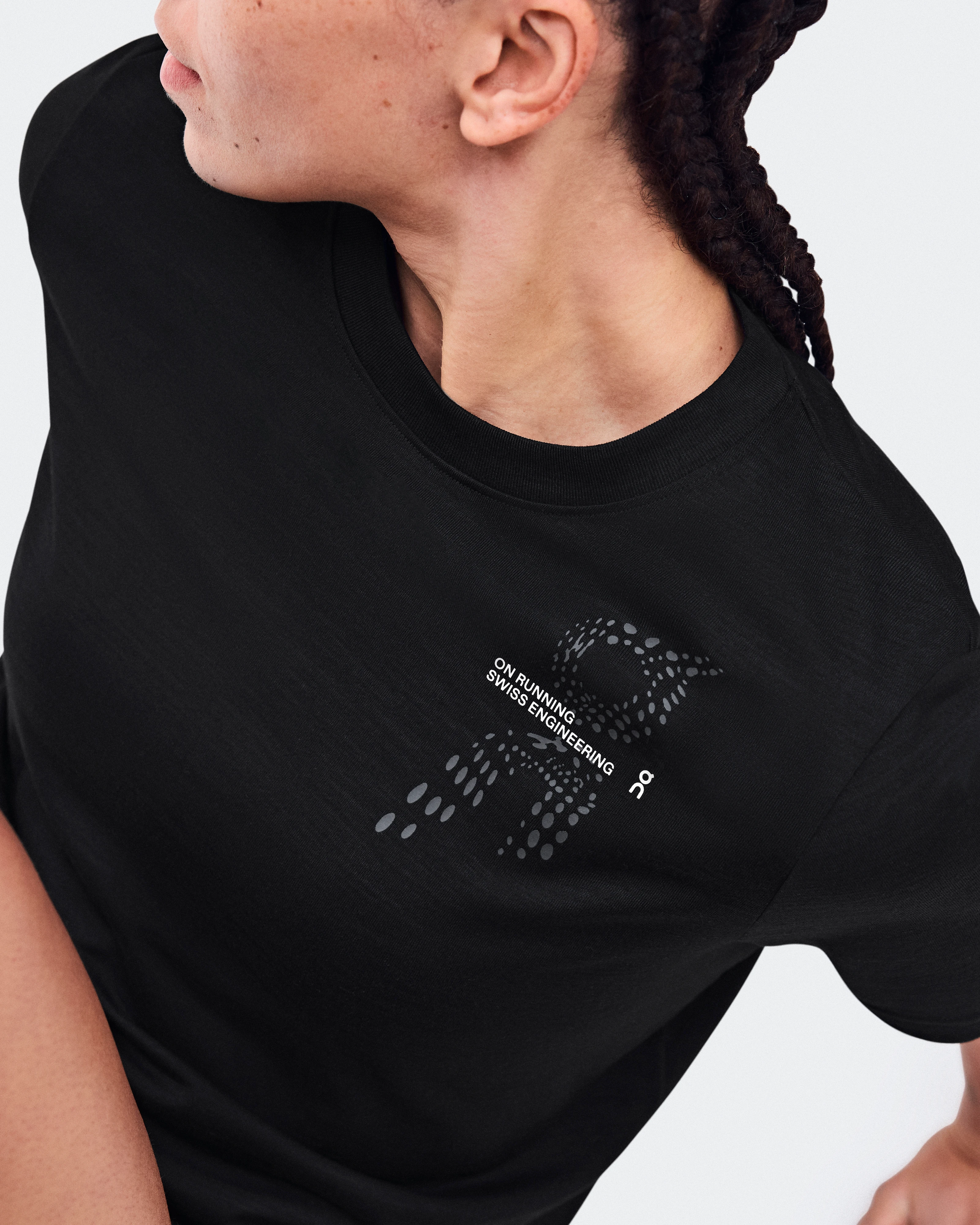 On On Run-T Black Femme Hauts et t-shirts