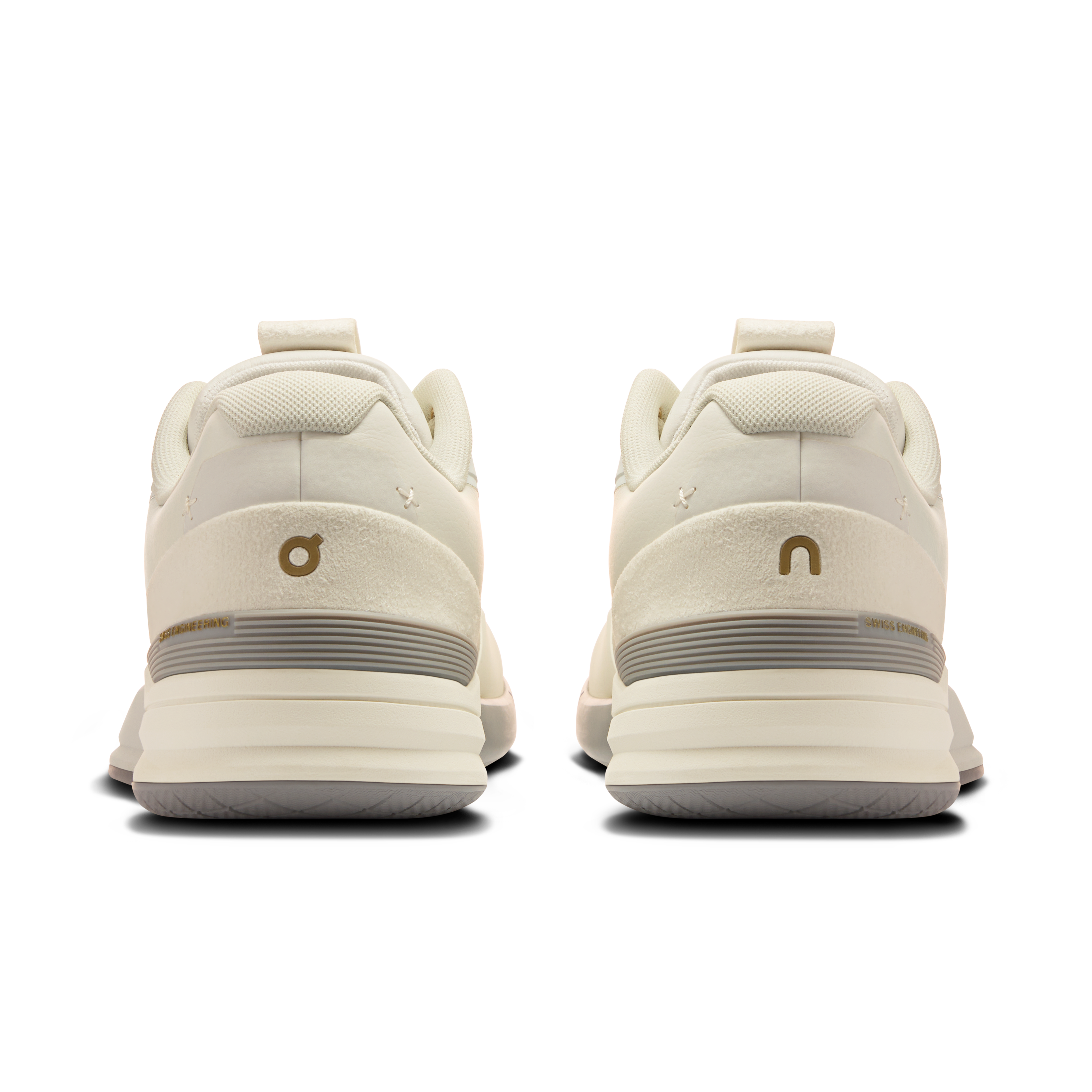On THE ROGER Pro Ace Ivory & Fog Homme Tennis Chaussures