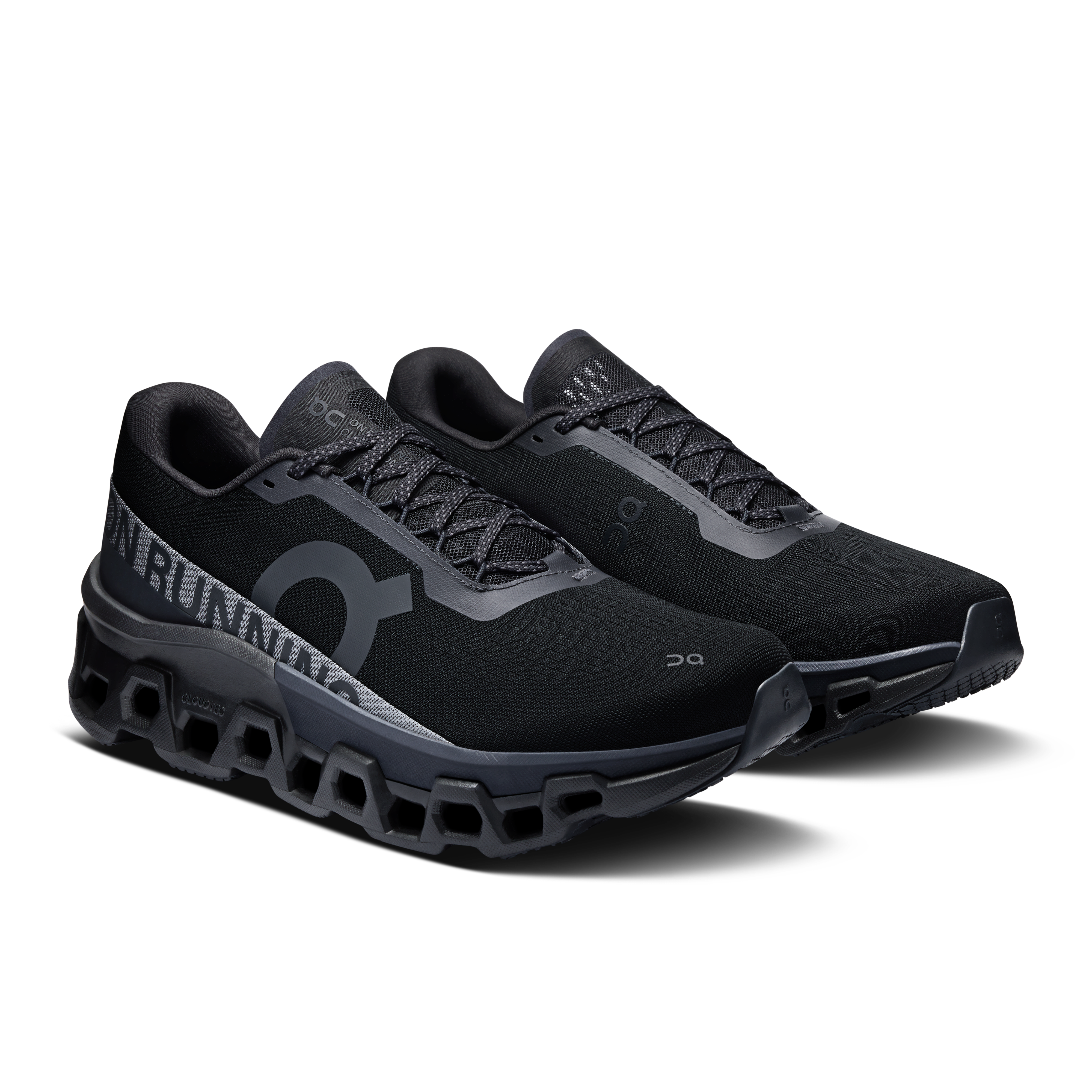 On Cloudmonster 2 Black & Black Homme Running sur route Chaussures