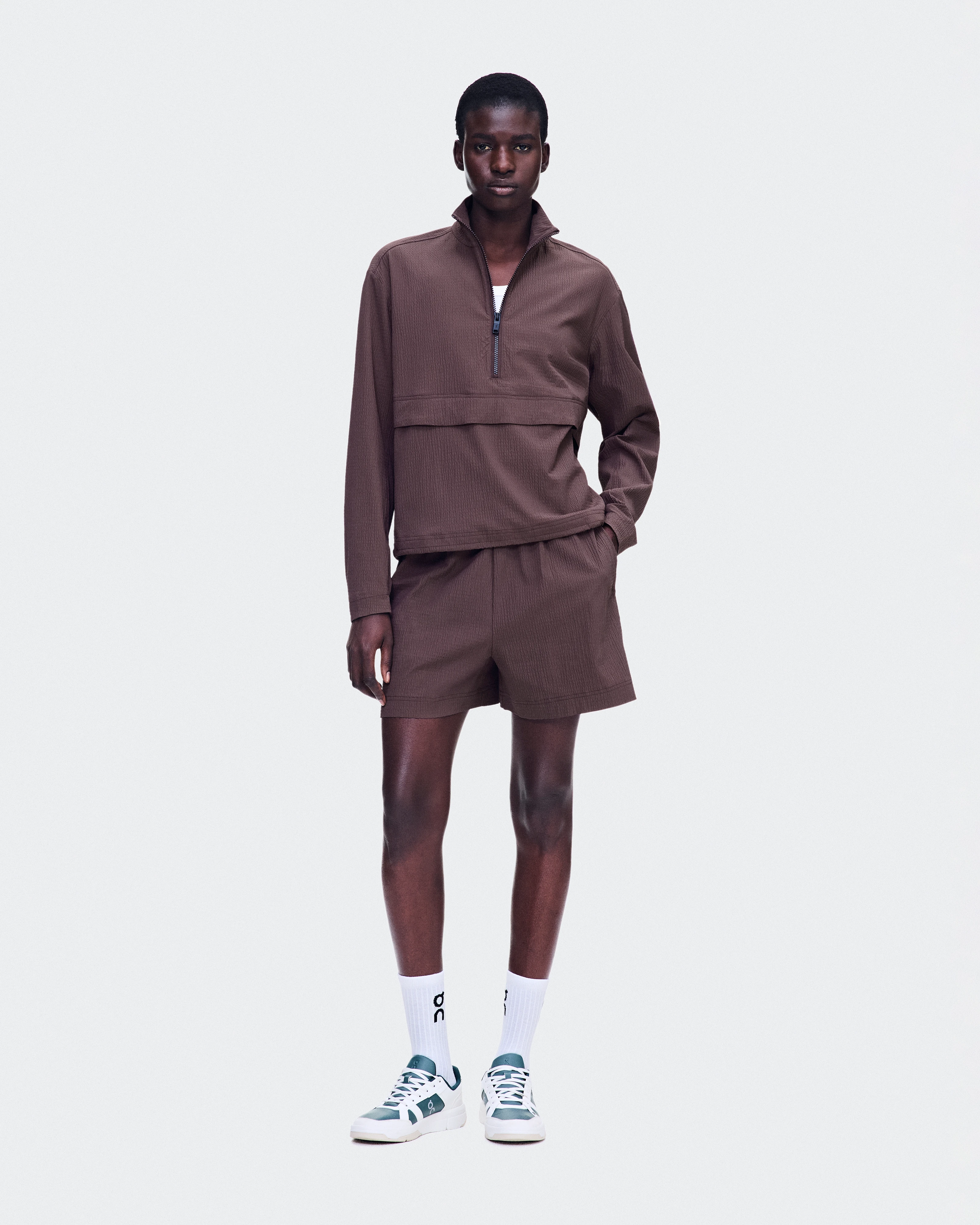 On Courtside 1/2 Zip Eaze Mulberry Femme Sweats à capuche et sweats