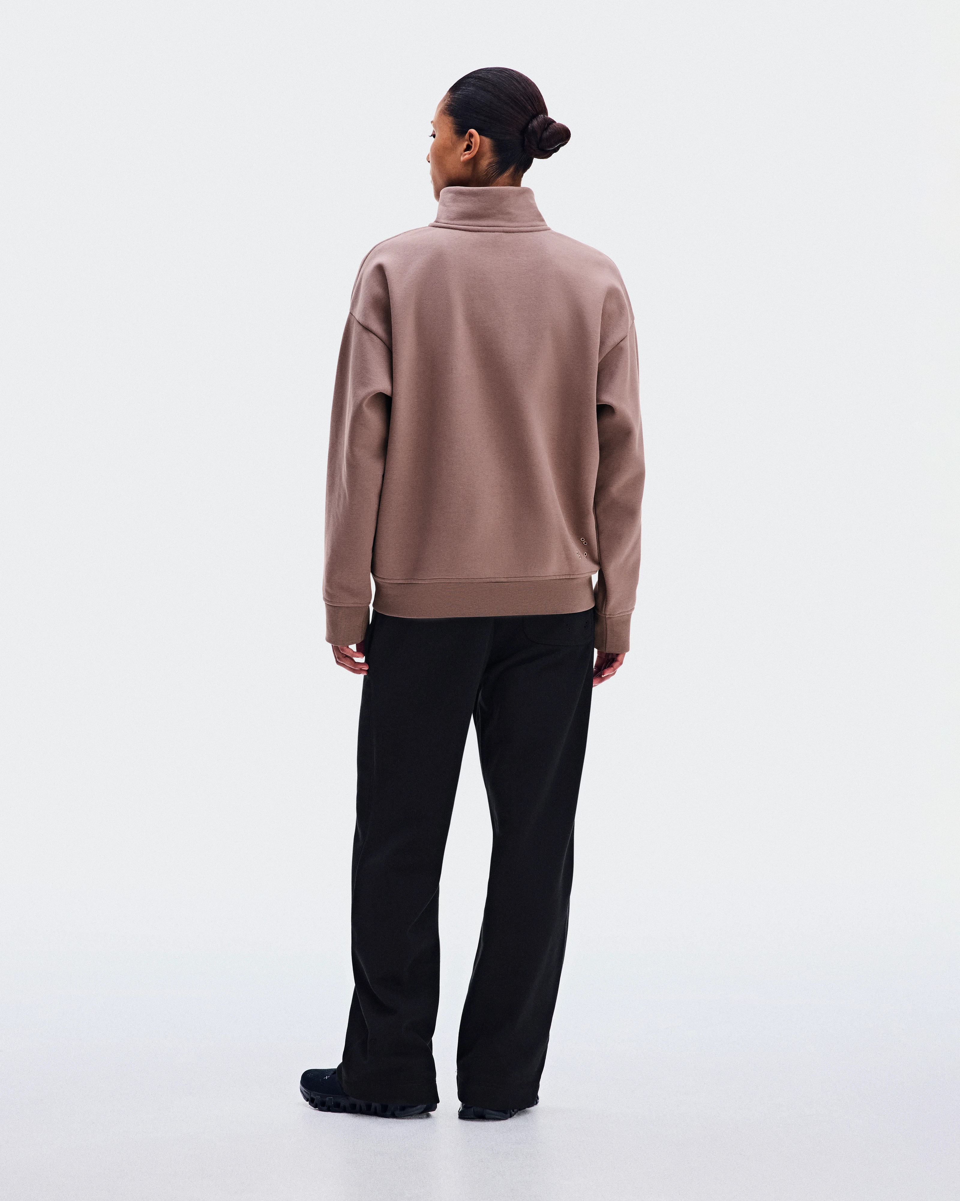 On Club Collective 1/4 Zip Clove Femme Sweats à capuche et sweats