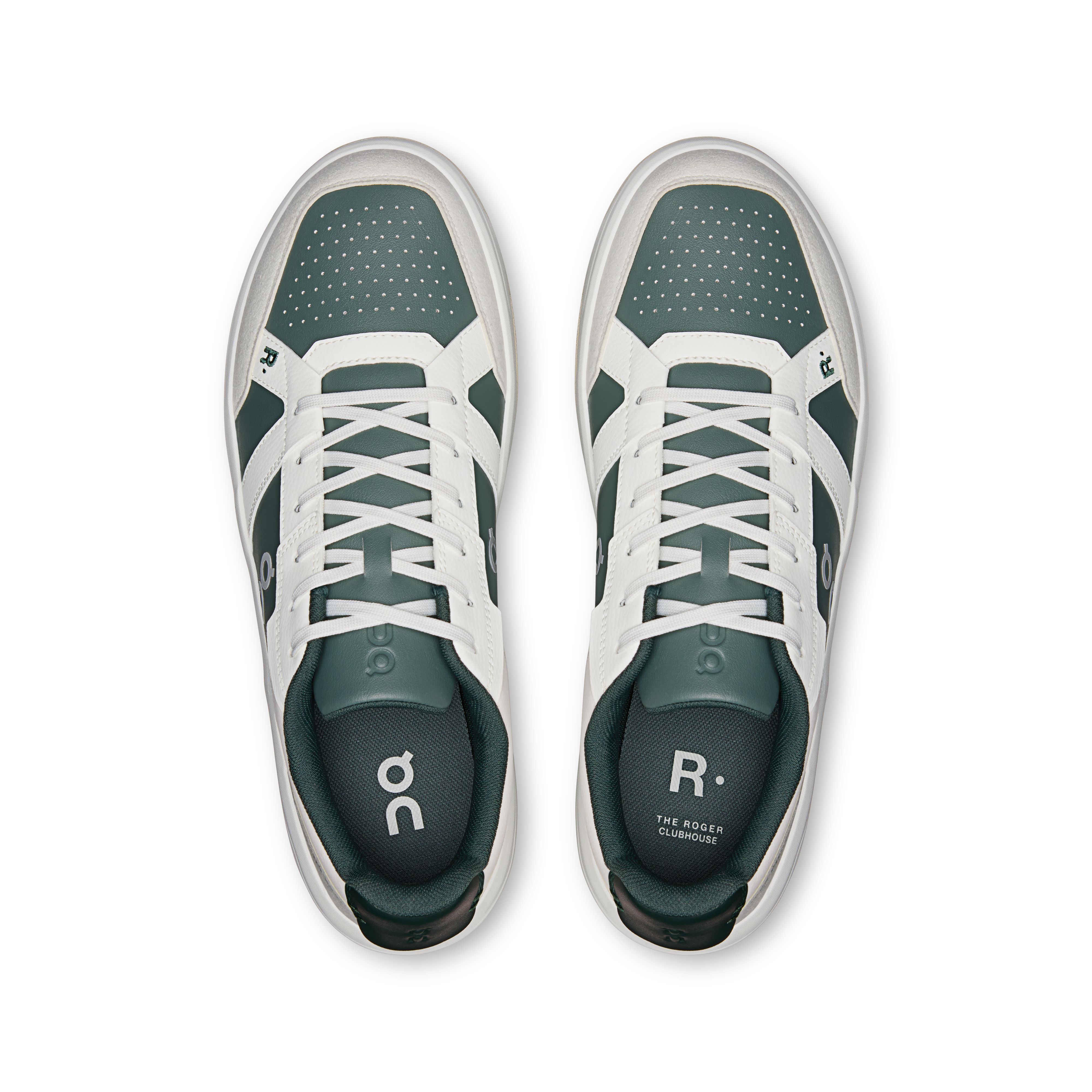 On THE ROGER Clubhouse Ivory & Olive Homme Tennis Chaussures