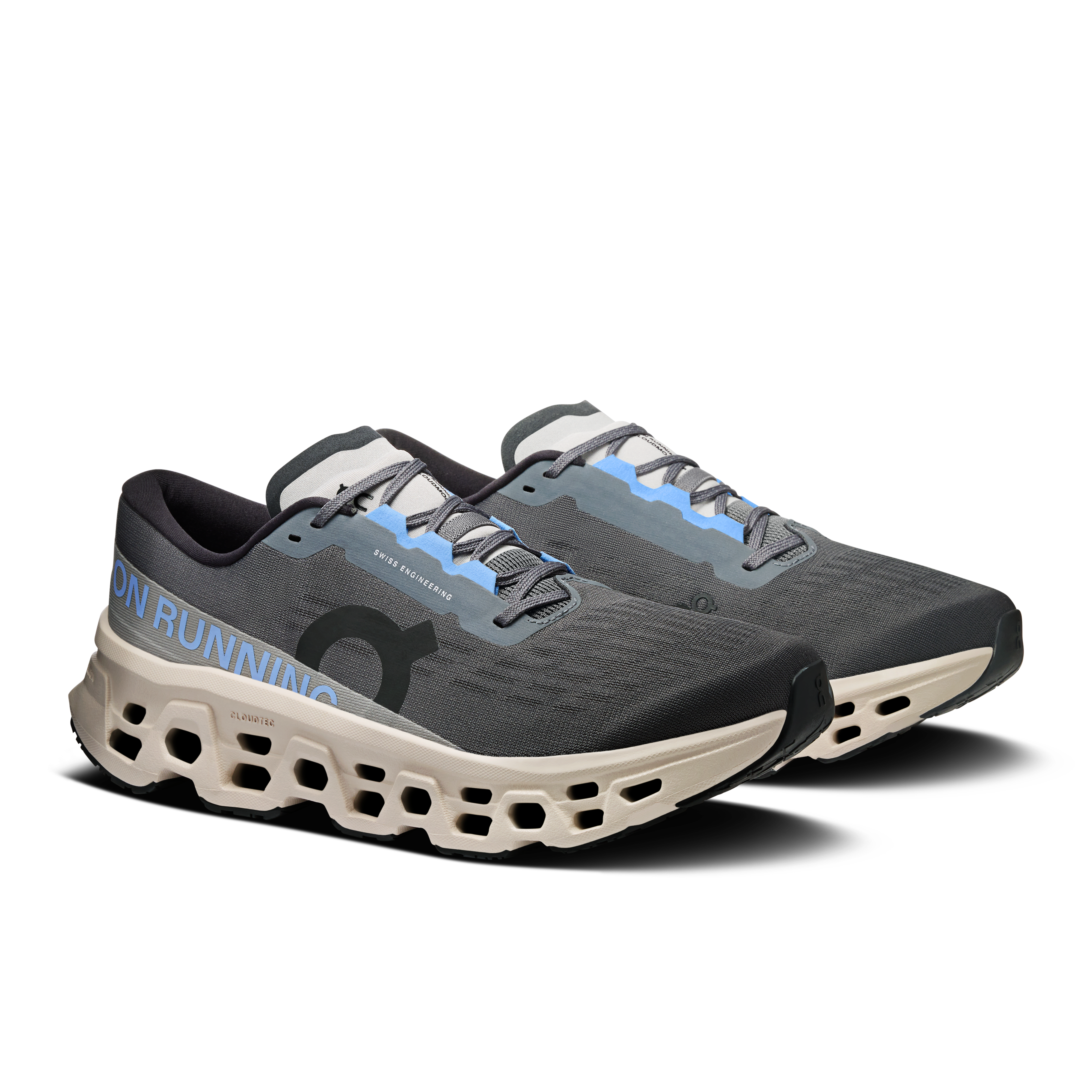 On Cloudmonster 3 Rock & Silver Homme Running sur route Chaussures