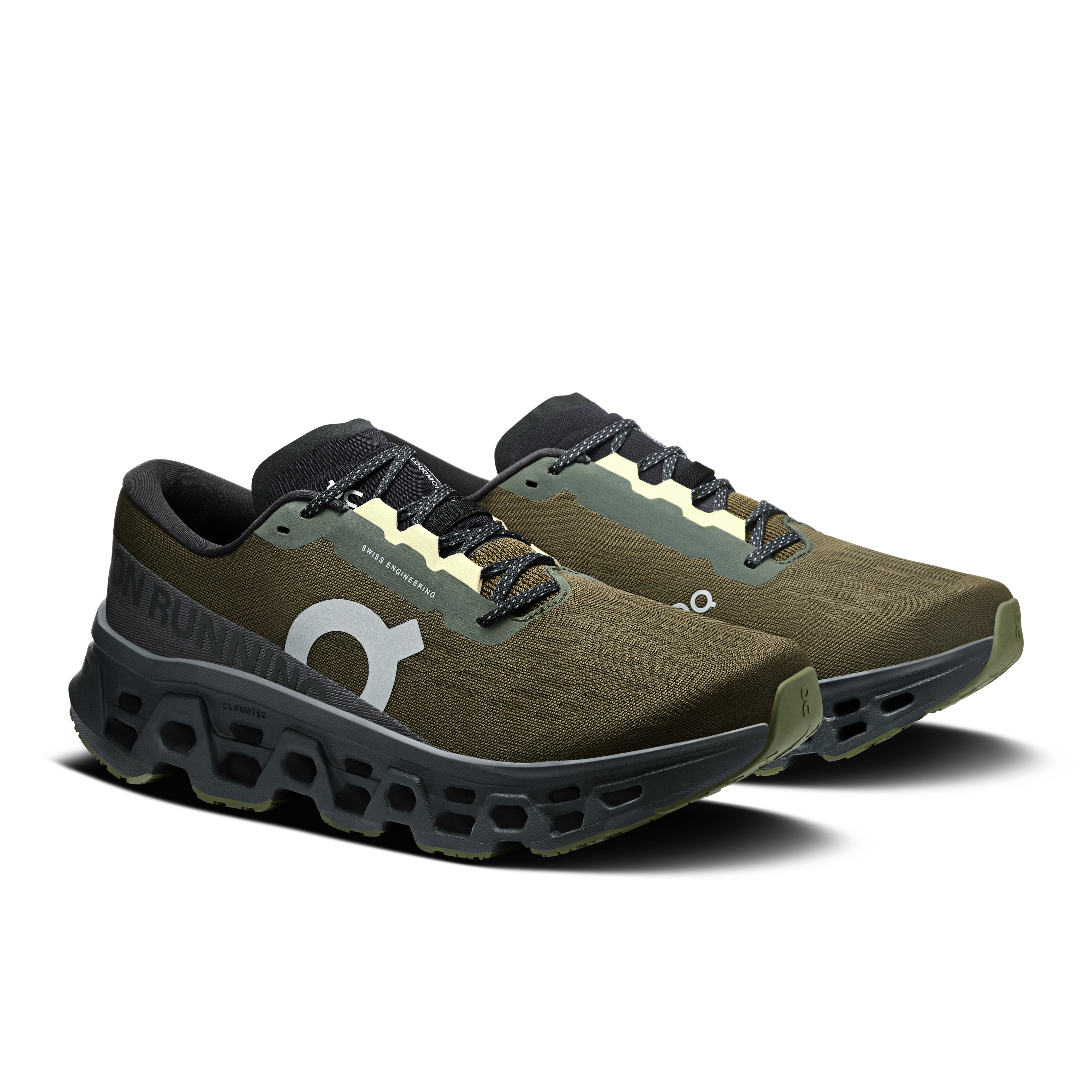 On Cloudmonster 3 Olive & Eclipse Homme Running sur route Chaussures