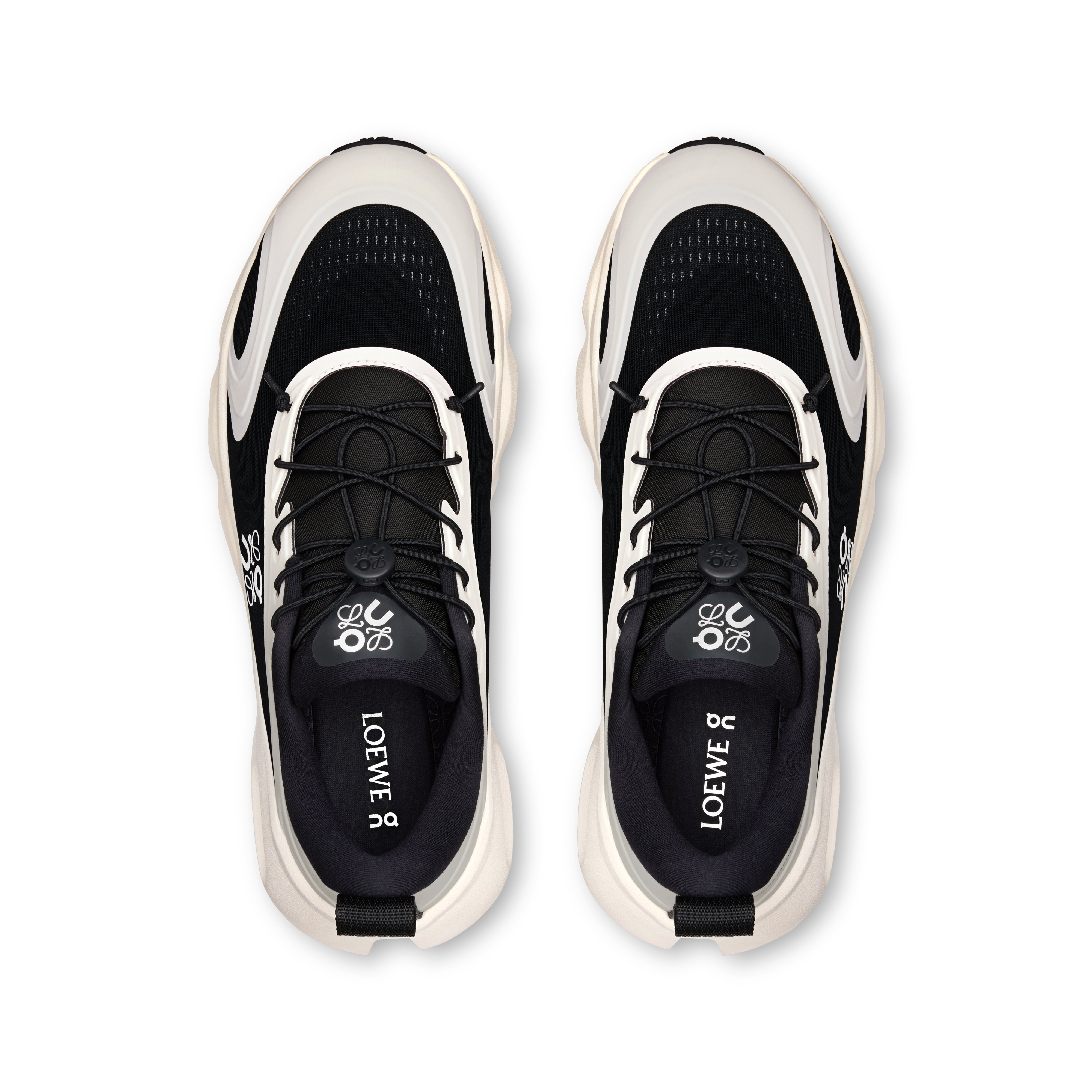 On Cloudsolo LOEWE Black & Eggshell Femme Active Life Chaussures