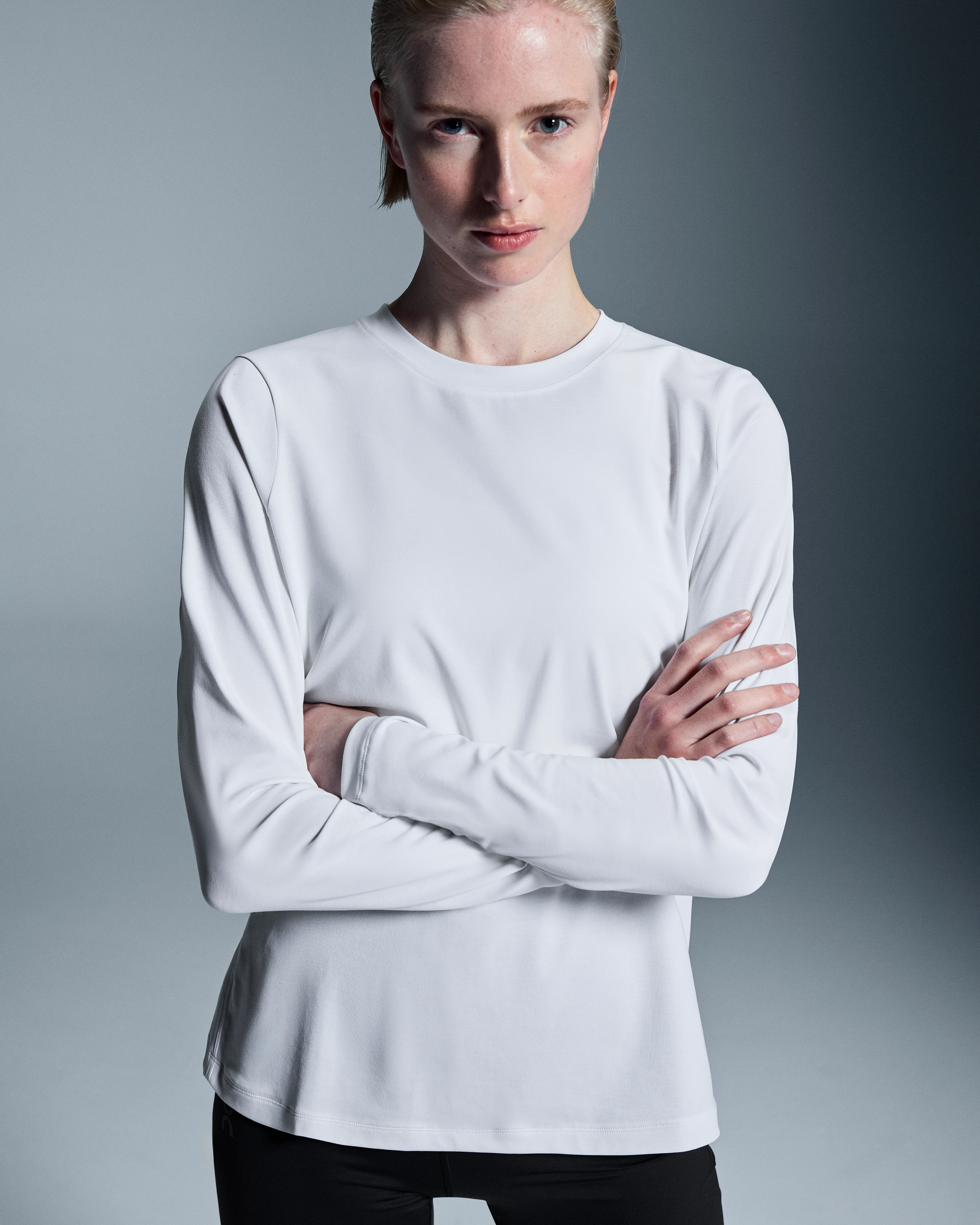 On Focus Long-T White Femme Hauts et t-shirts