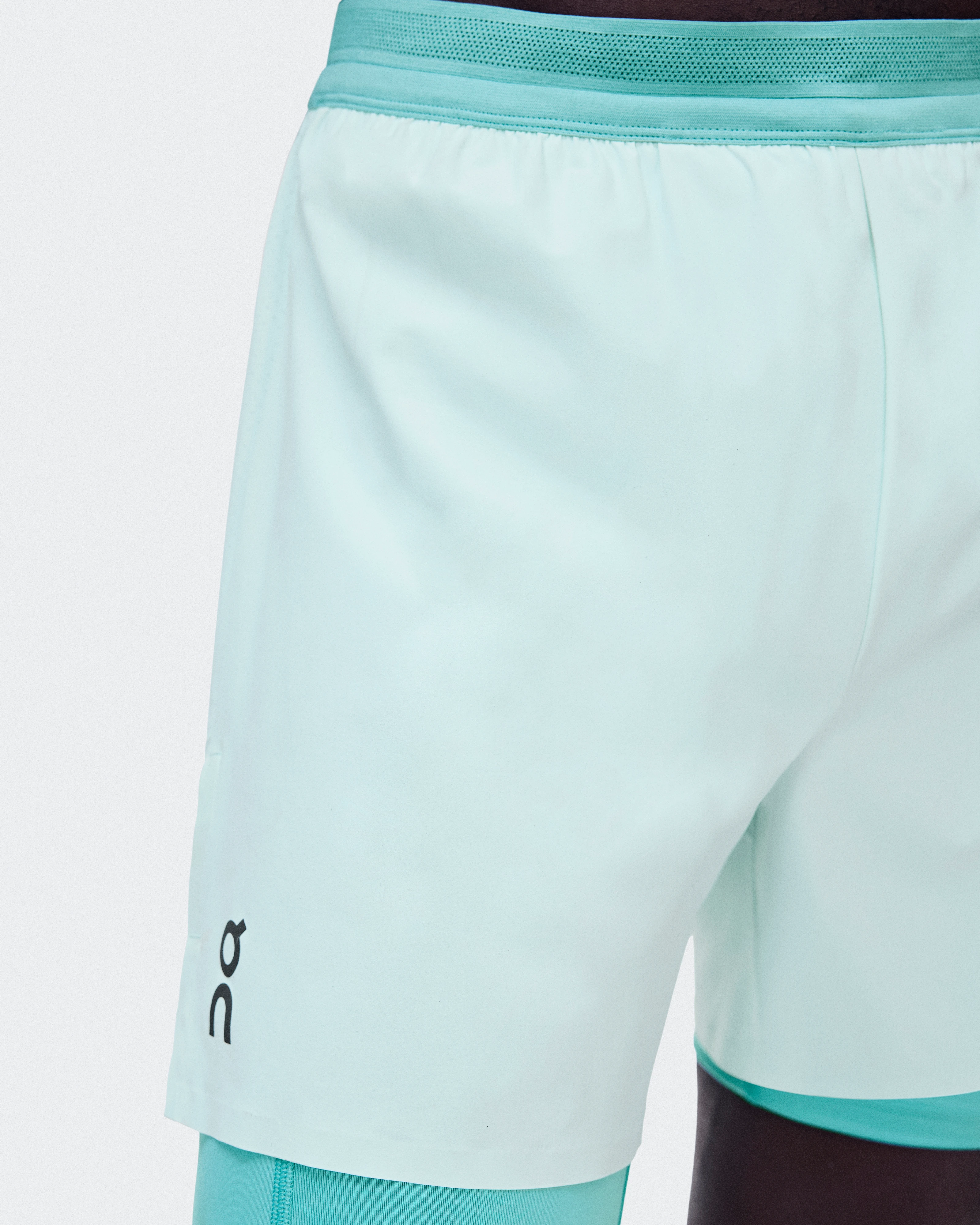 On 5" Performance 2/1 Shorts Flurry & Aquamarine Homme Shorts