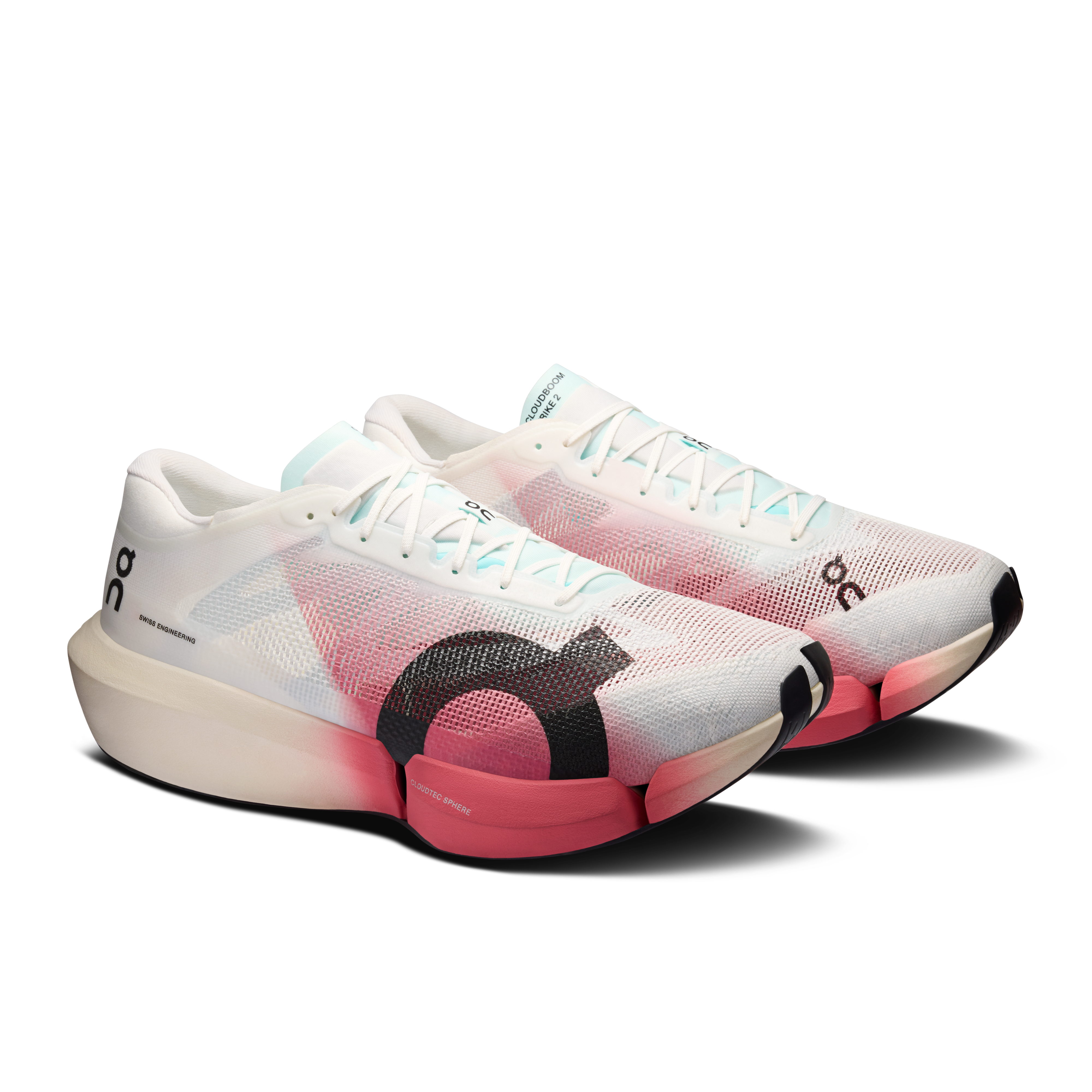 On Cloudboom Strike 2 White & Camellia Unisexe – Marathons, semi-marathons, vitesse Chaussures