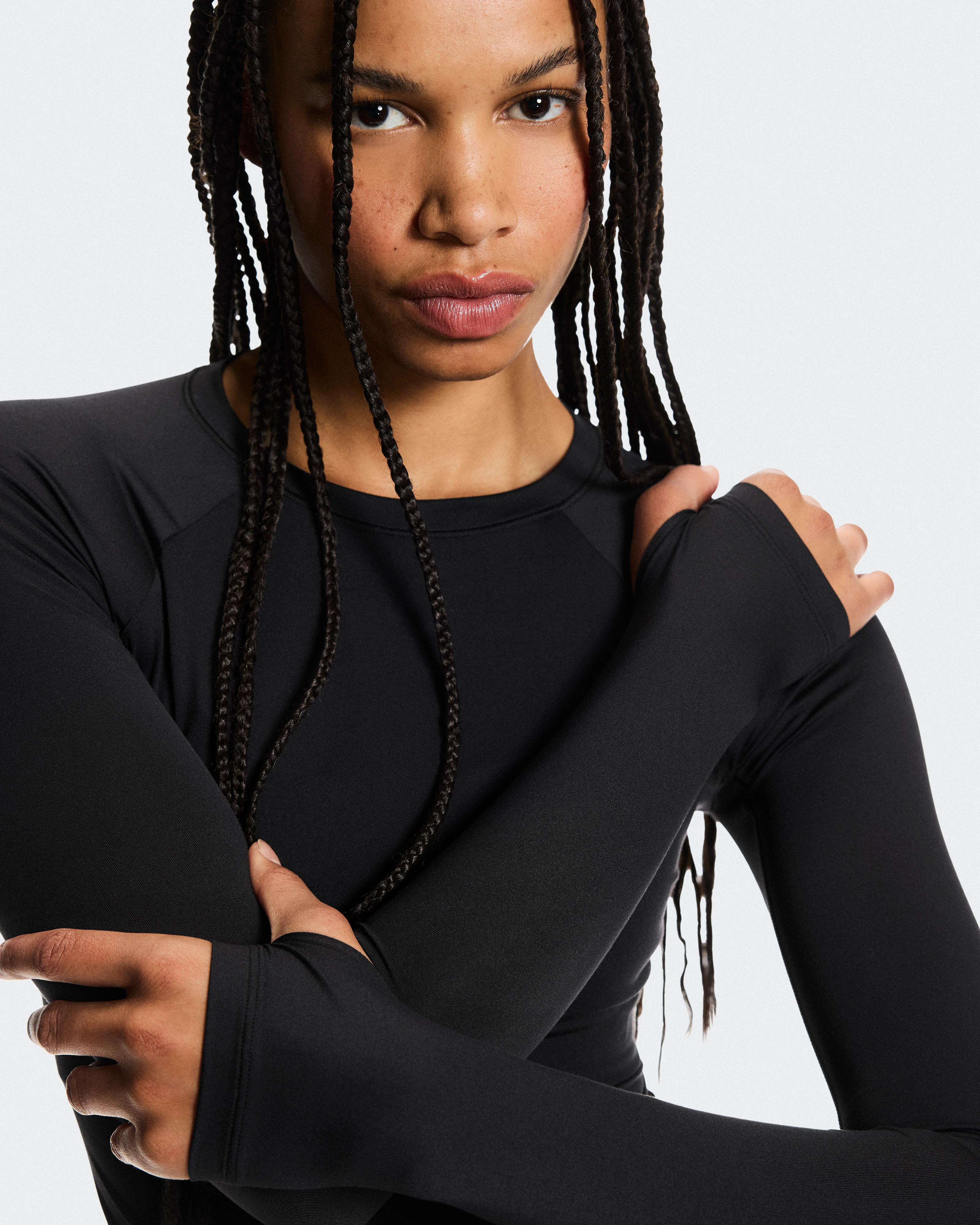 On Studio Long-T Black Femme Hauts et t-shirts