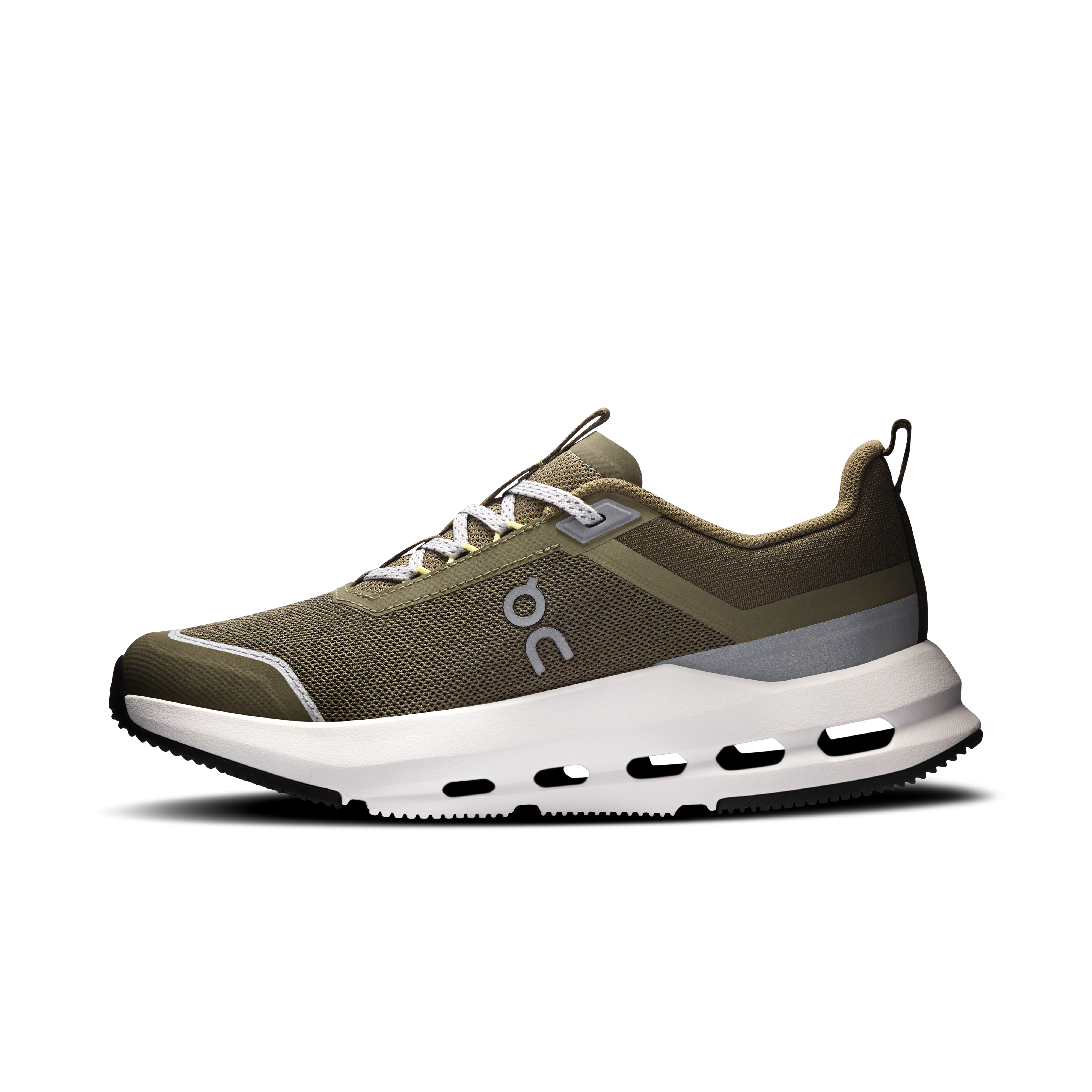 On Cloudnova Youth Olive & Limelight Ados Active Life Chaussures