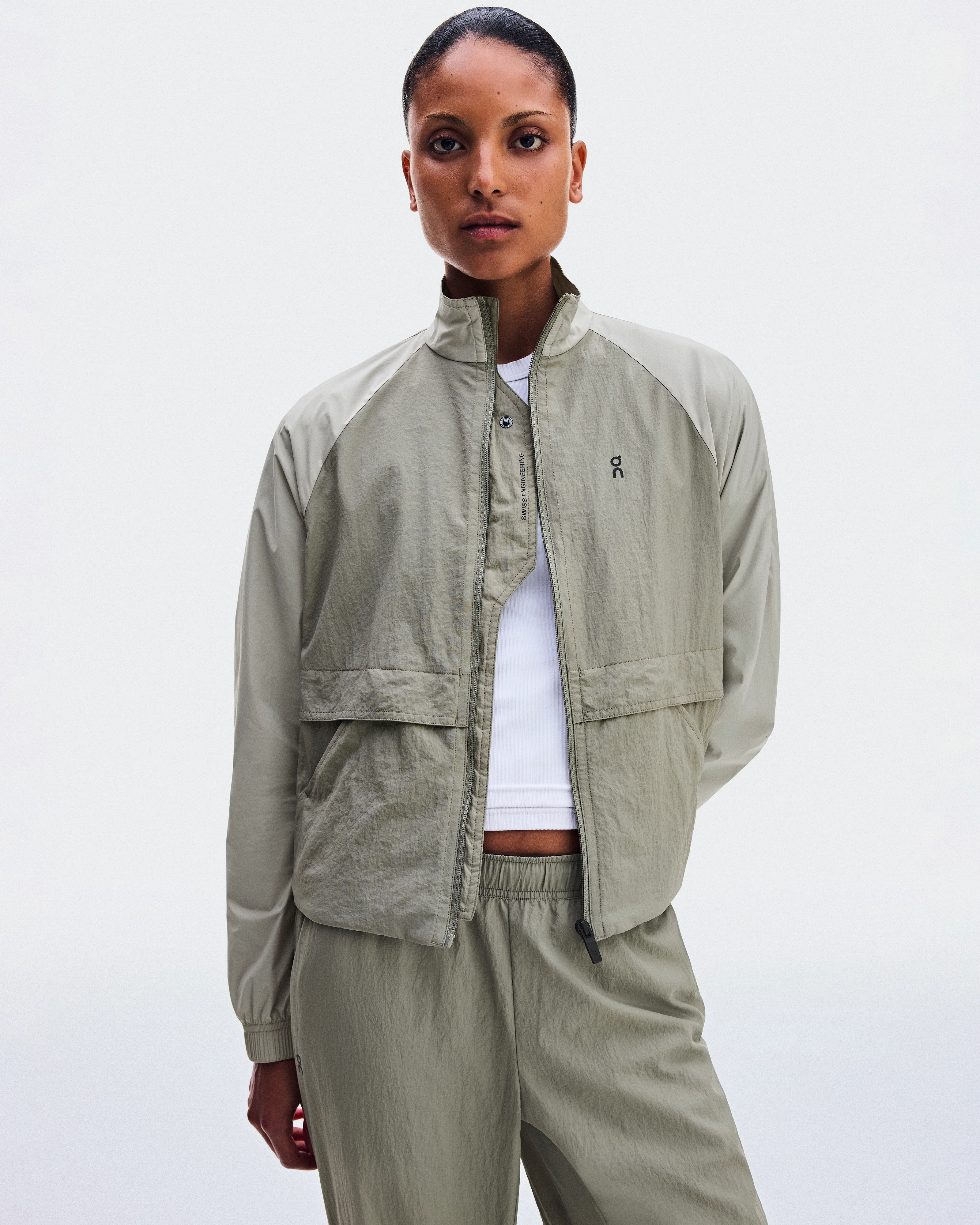 On All-Day Track Jacket Vetiver & Brume Femme Athlétisme