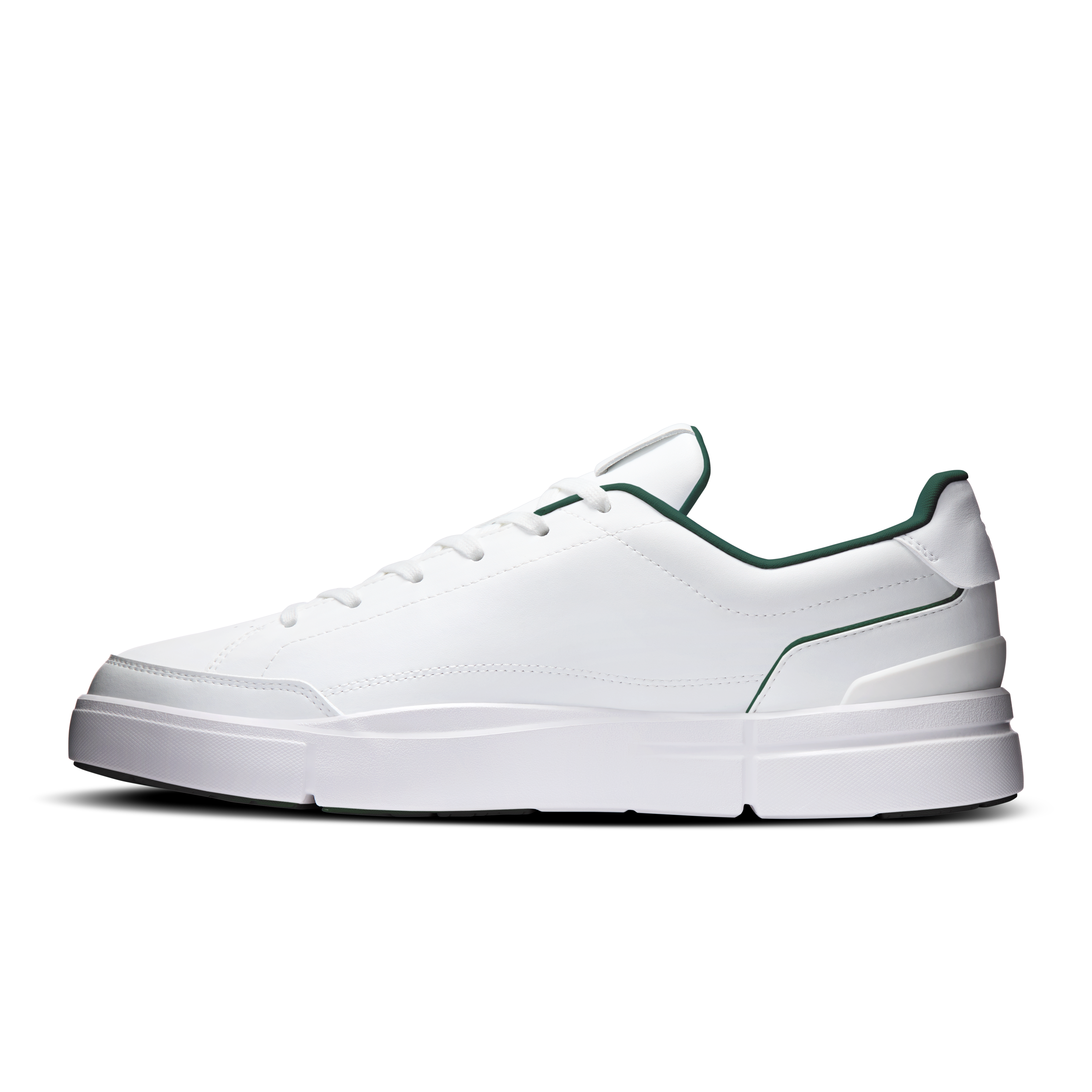 On THE ROGER Centre Court White & Evergreen Homme Active Life Chaussures