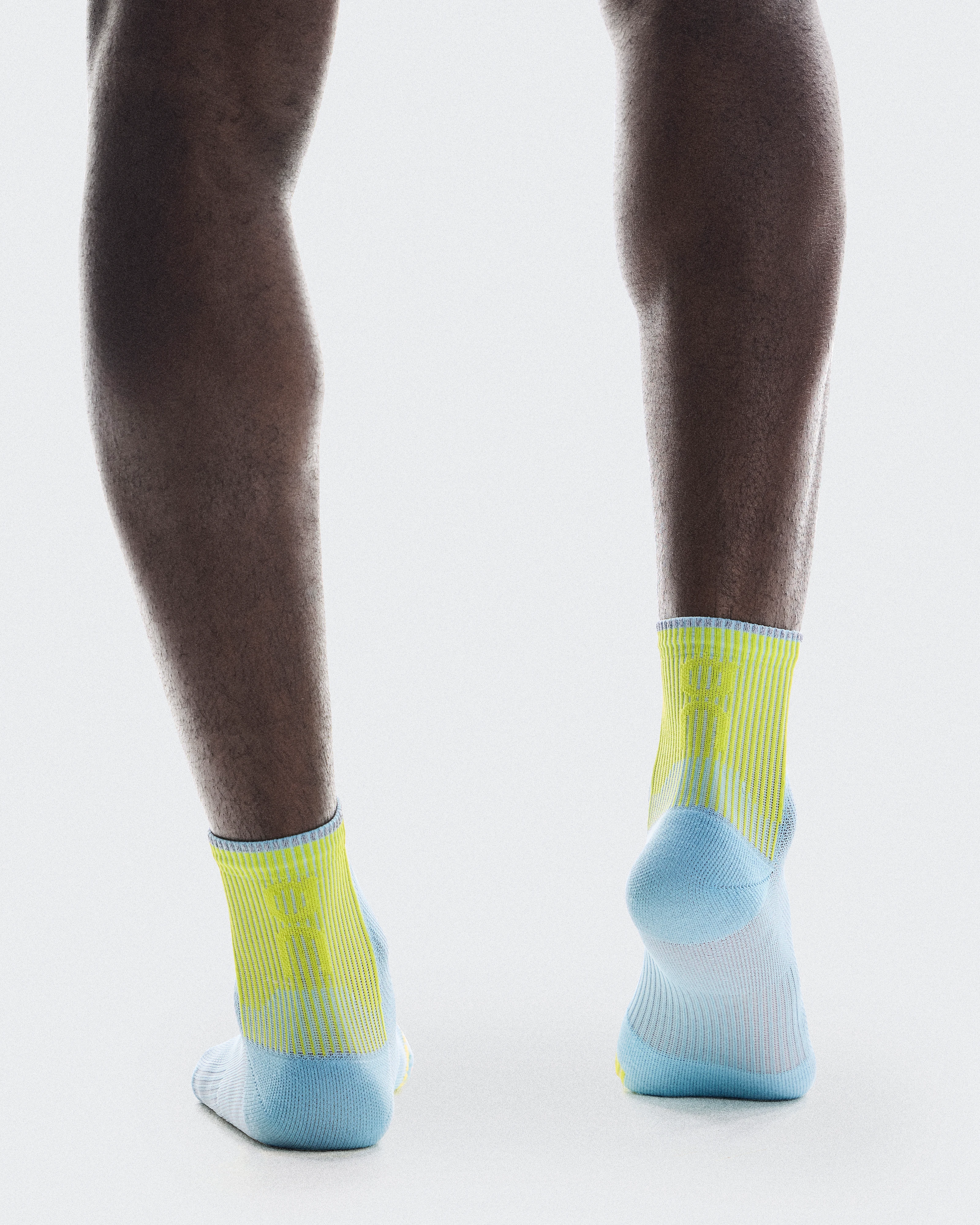 On Performance Run Sock Mid Wash & Lime Unisexe Chaussettes