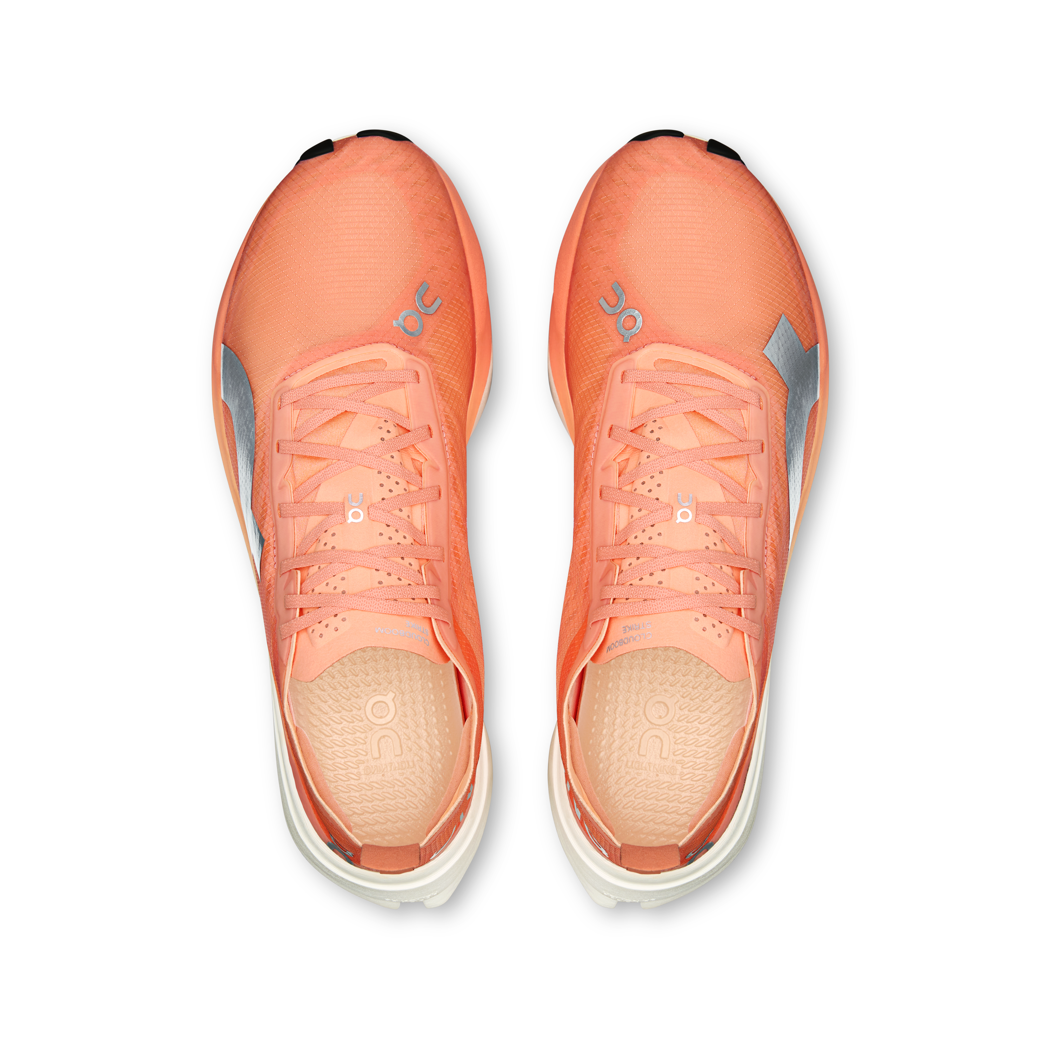 On Cloudboom Strike Sunstone & White Homme Running sur route Chaussures