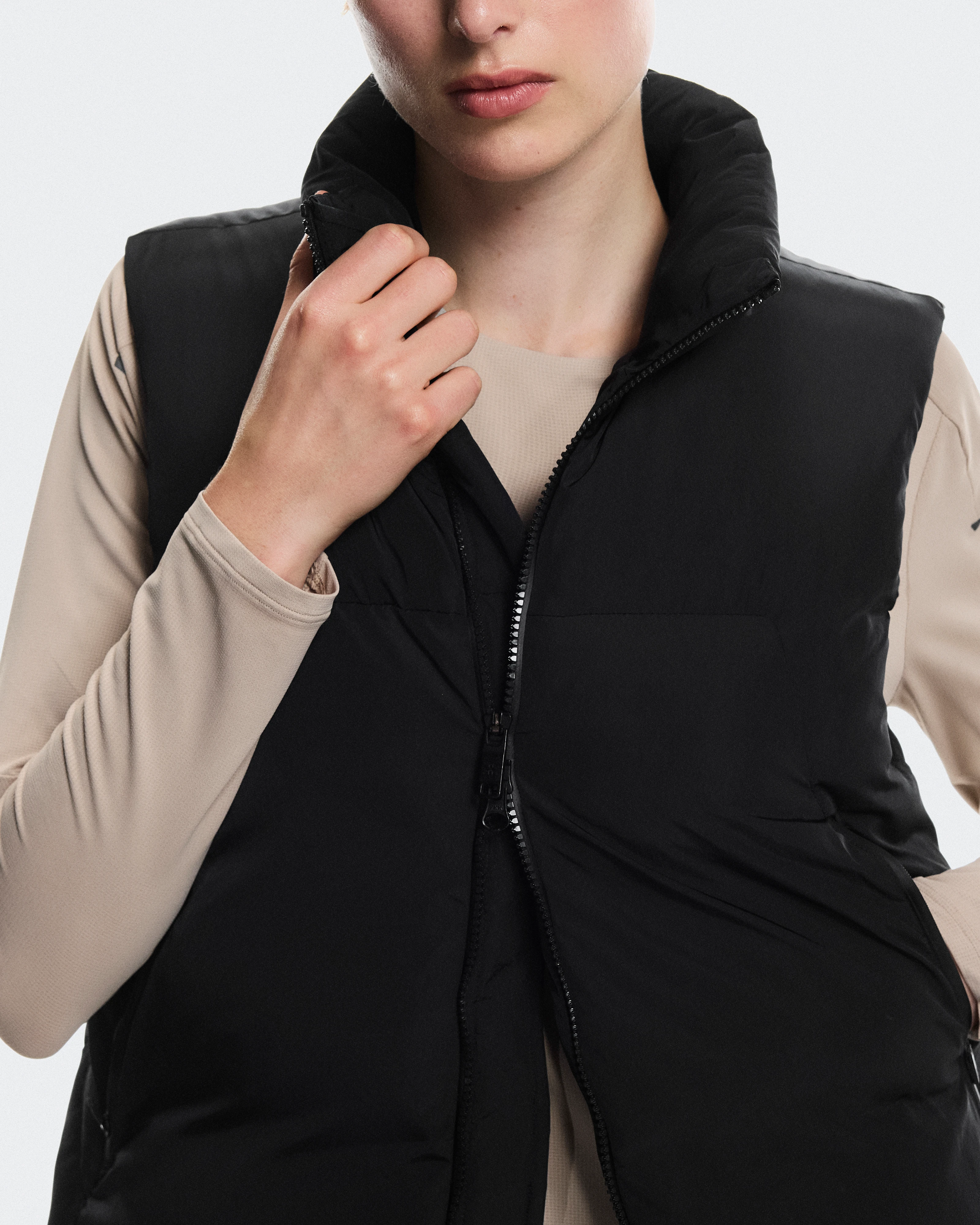 On All-Day Puffer Vest Black Femme Vestes