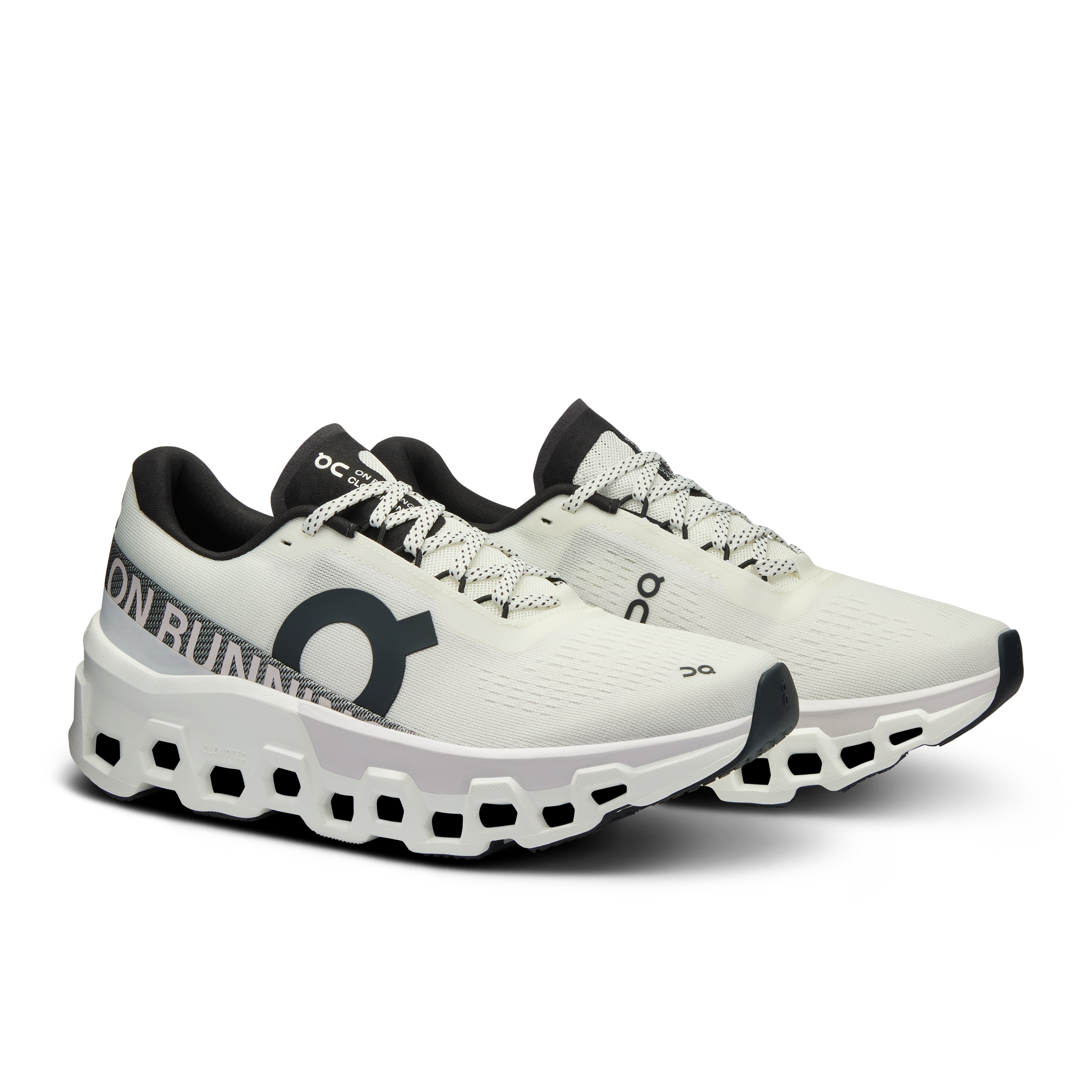 On Cloudmonster 2 White & Frost Femme Running sur route Chaussures
