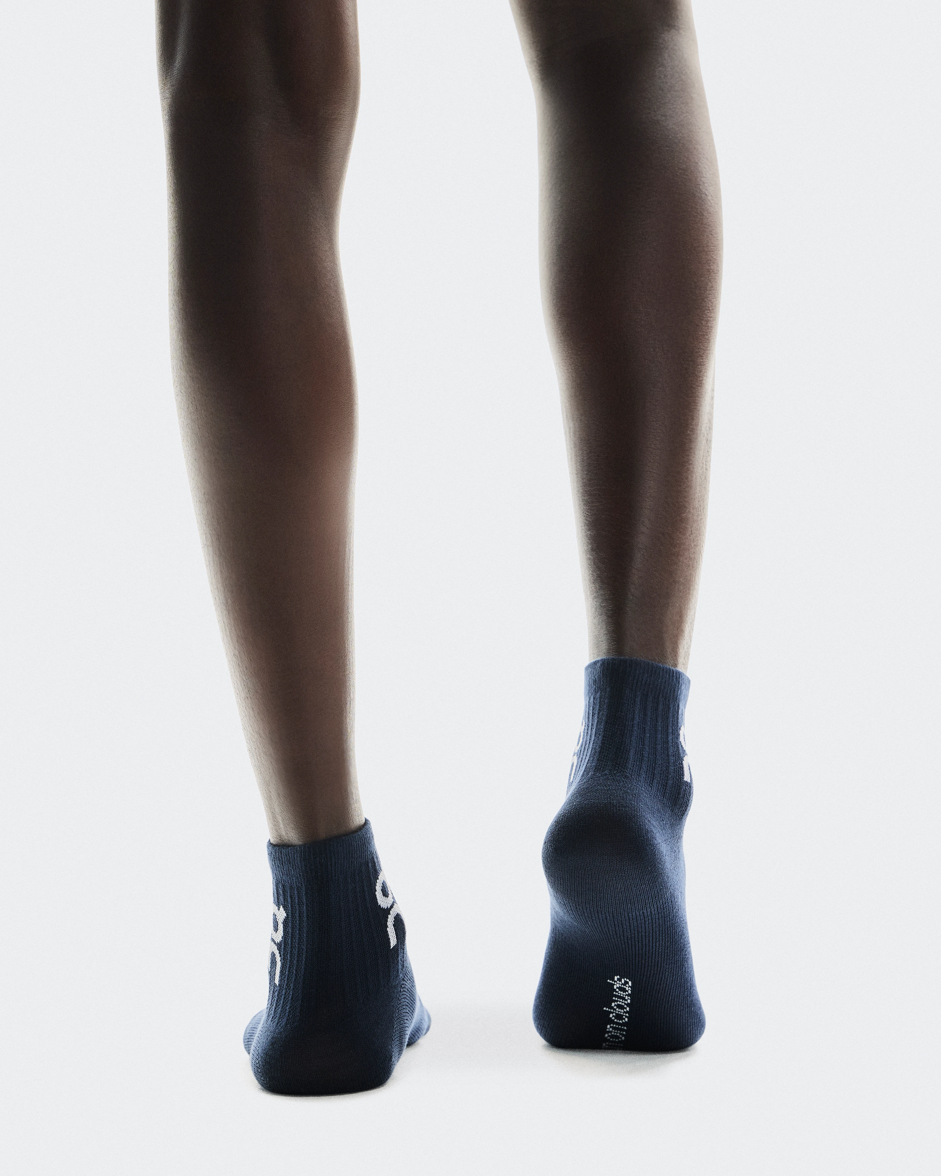On Logo Sock Mid 3P Navy Unisexe Chaussettes