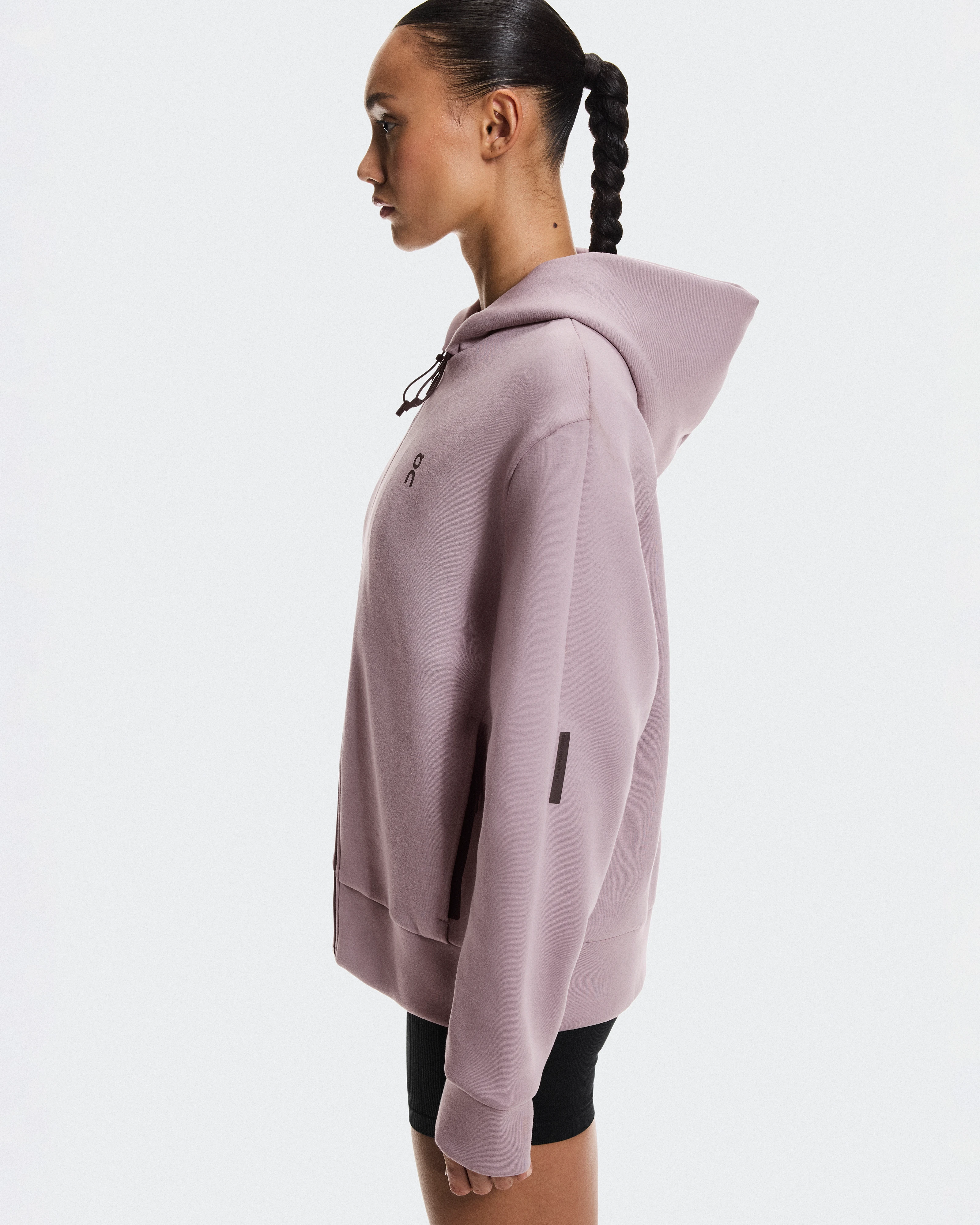 On Focus Tech Zip Hoodie Heron Femme Sweats à capuche et sweats