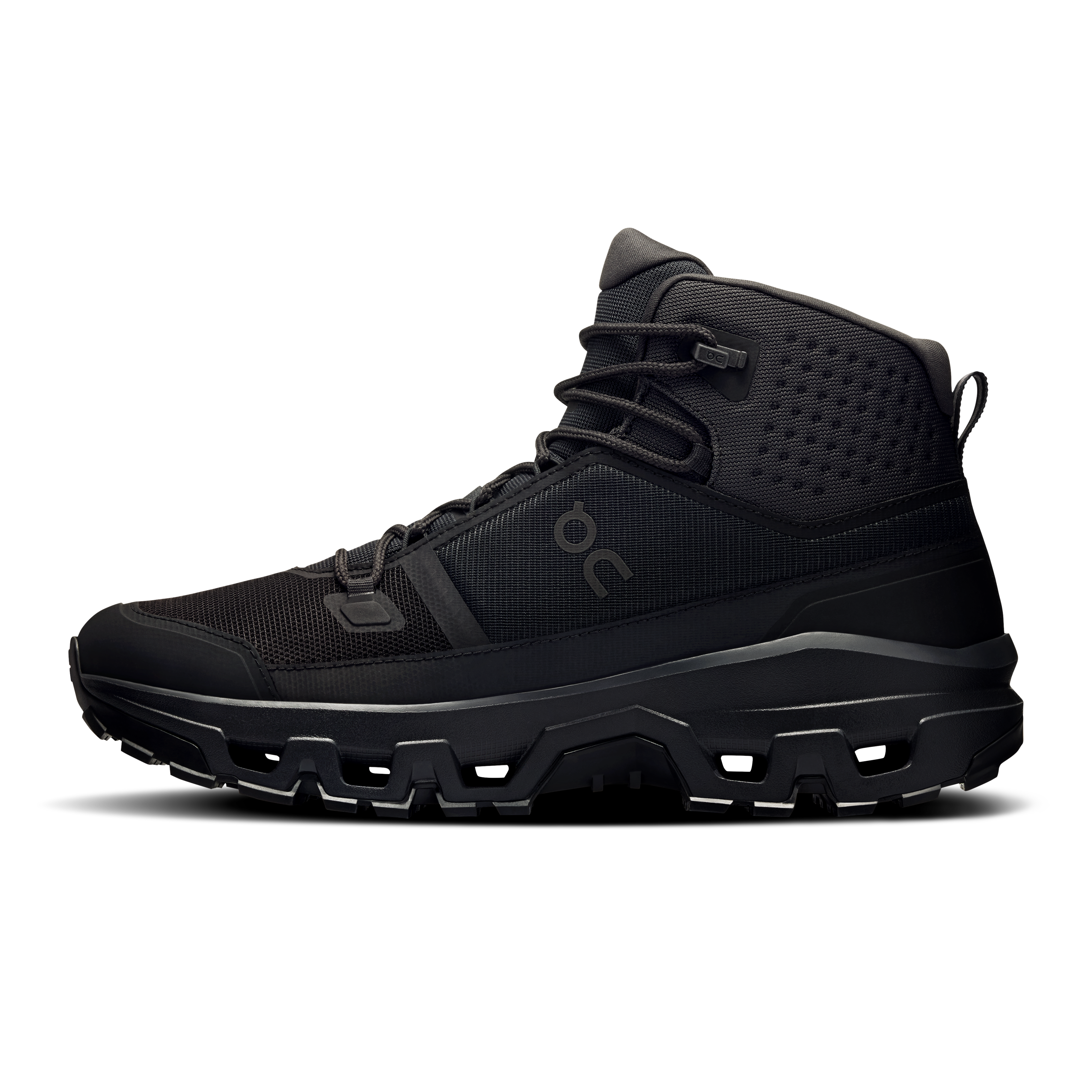 On Cloudrock Mid Waterproof Black & Black Homme Randonnée Chaussures