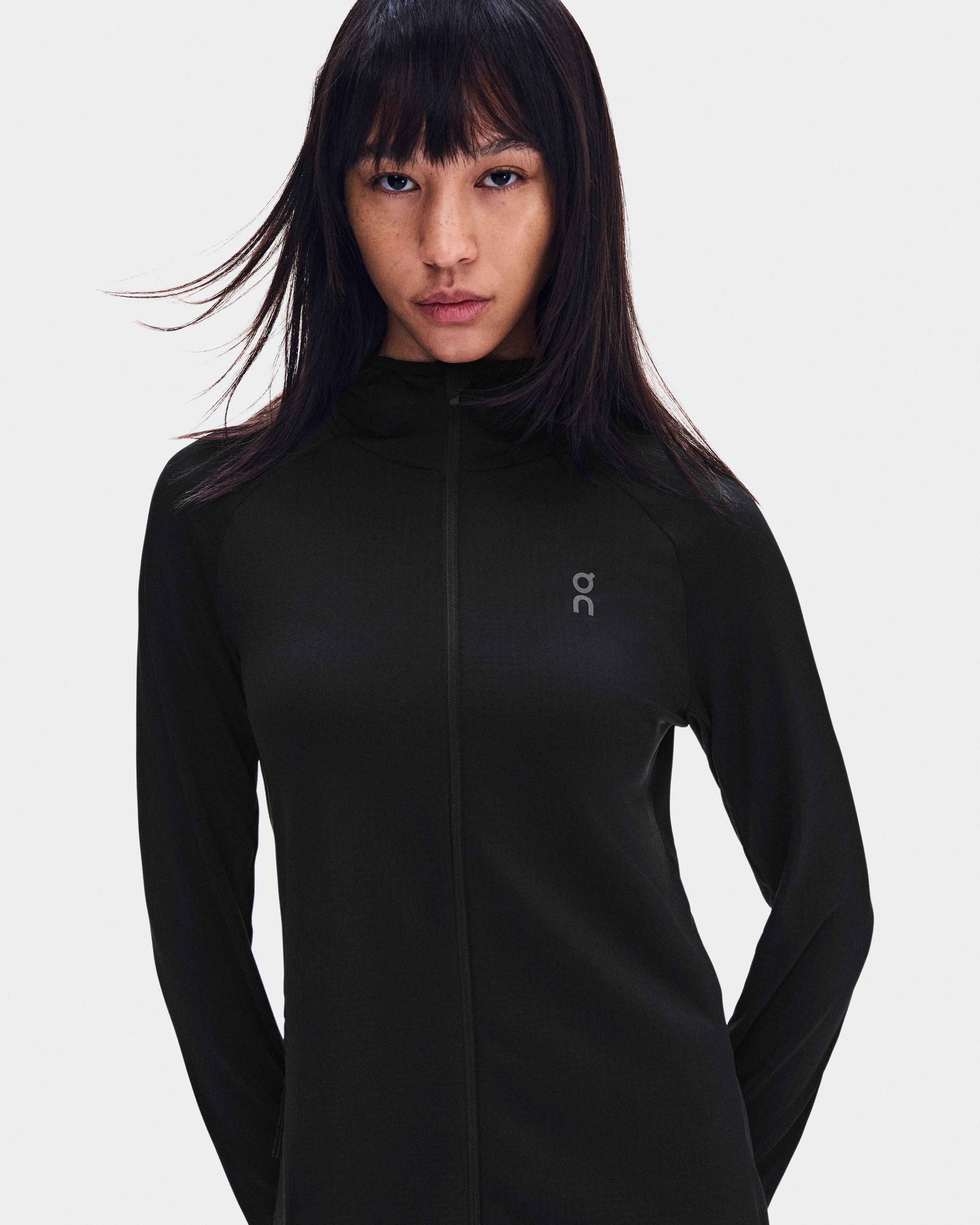 On Climate Zip Hoodie Black Femme Sweats à capuche et sweats