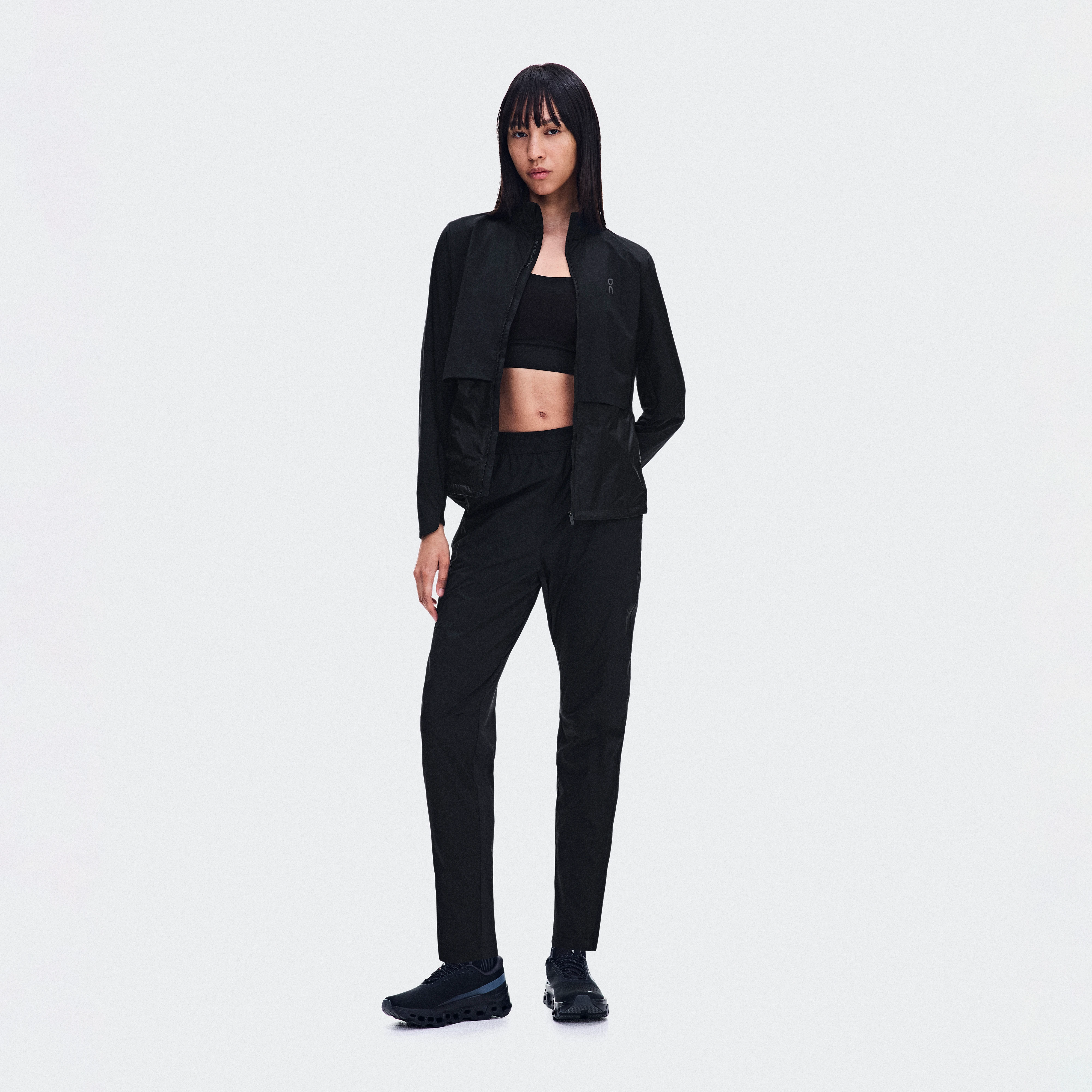 On Weather Pants Black Femme – Running haute performance par temps frais, entraînement Pantalons