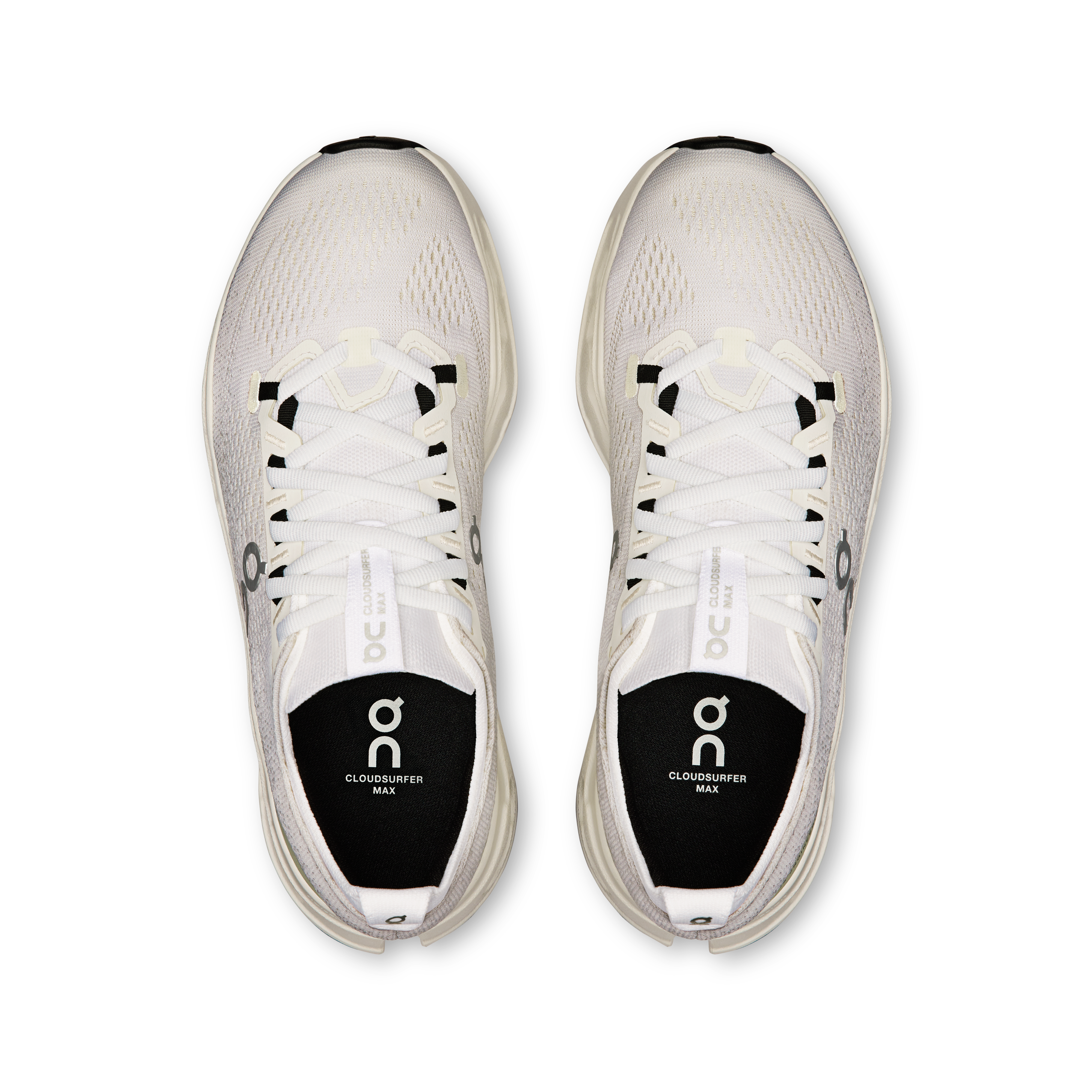 On Cloudsurfer Max Wide White & White Femme Running sur route Chaussures