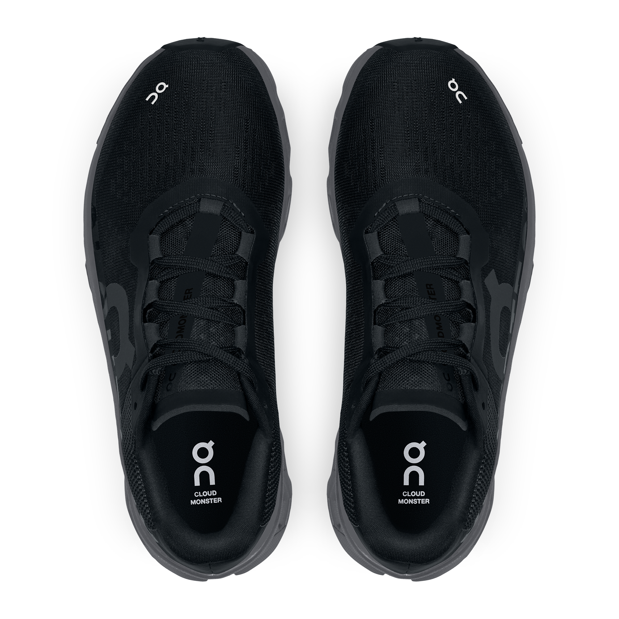 On Cloudmonster Black & Magnet Femme Running sur route Chaussures