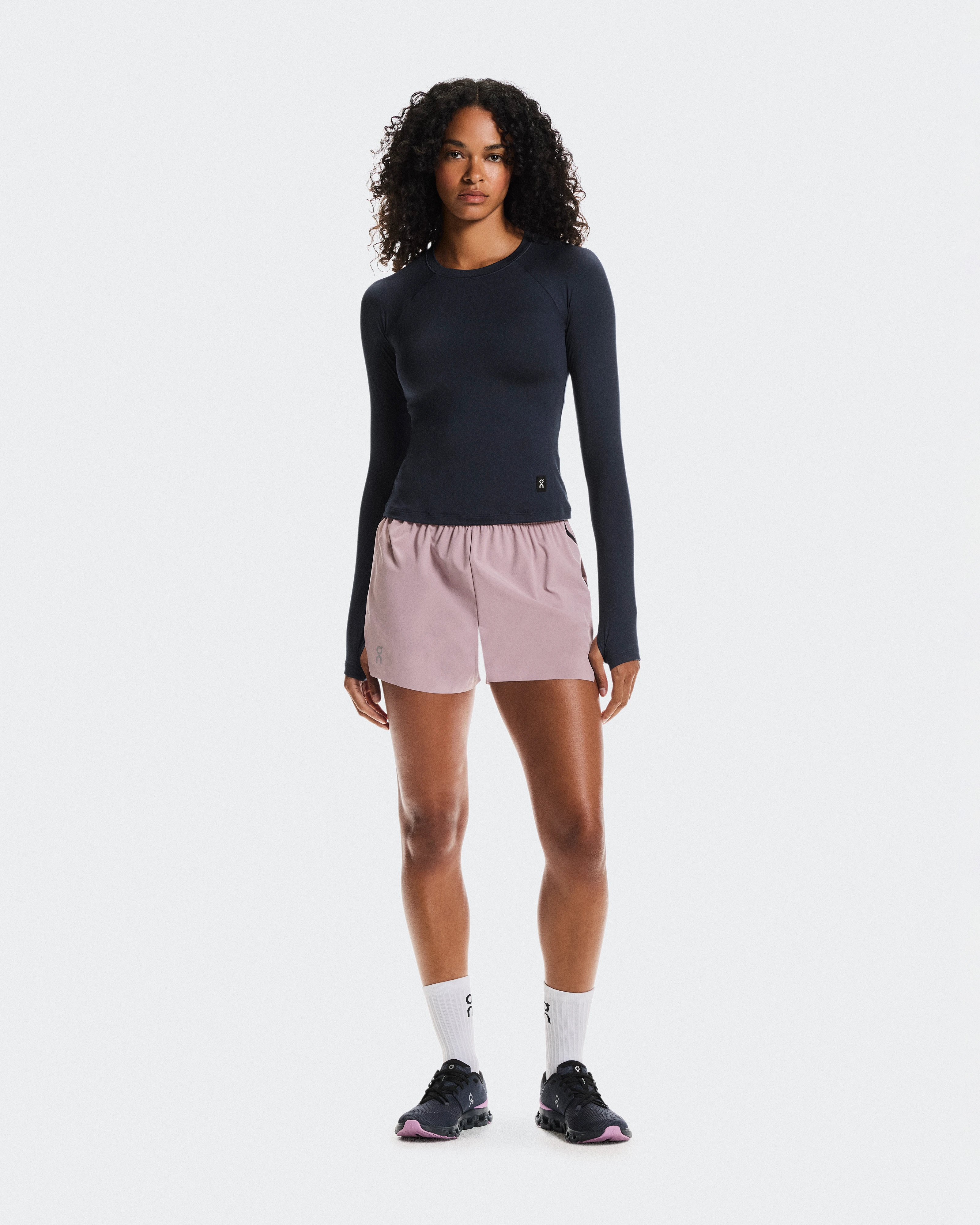 On Studio Long-T Navy Femme Hauts et t-shirts