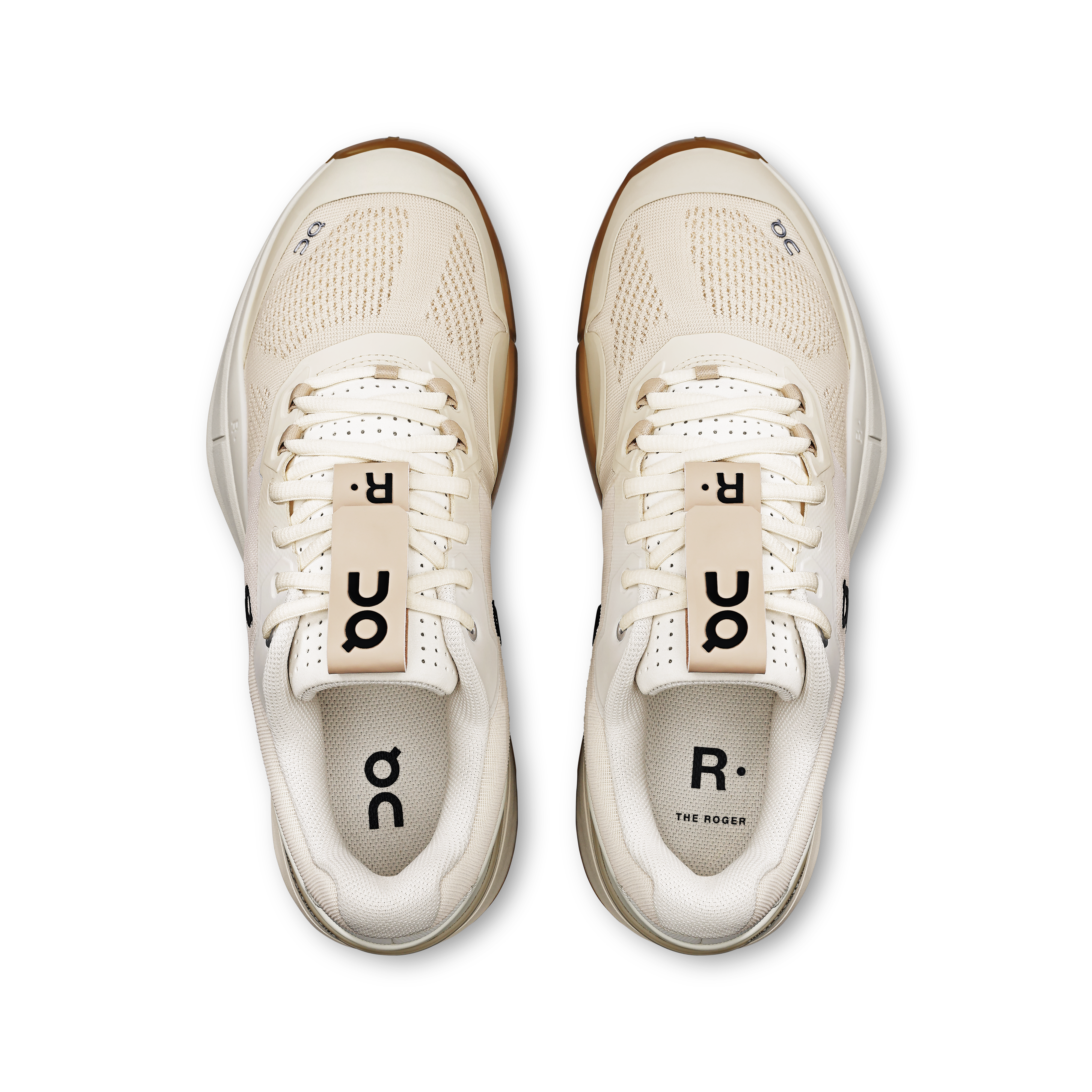 On THE ROGER Pro Ivory & Ivory Homme Tennis Chaussures